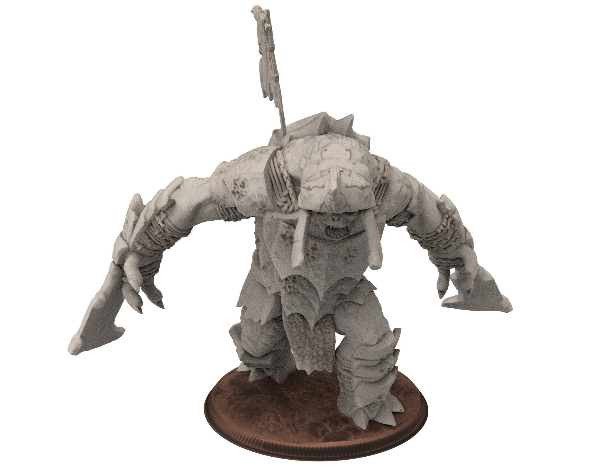 Orcs horde - Giant Troll Bundle, Main gate guardians, ruins city river, Middle rings miniatures for wargame D&D, Lotr.. Khurzluk Miniatures