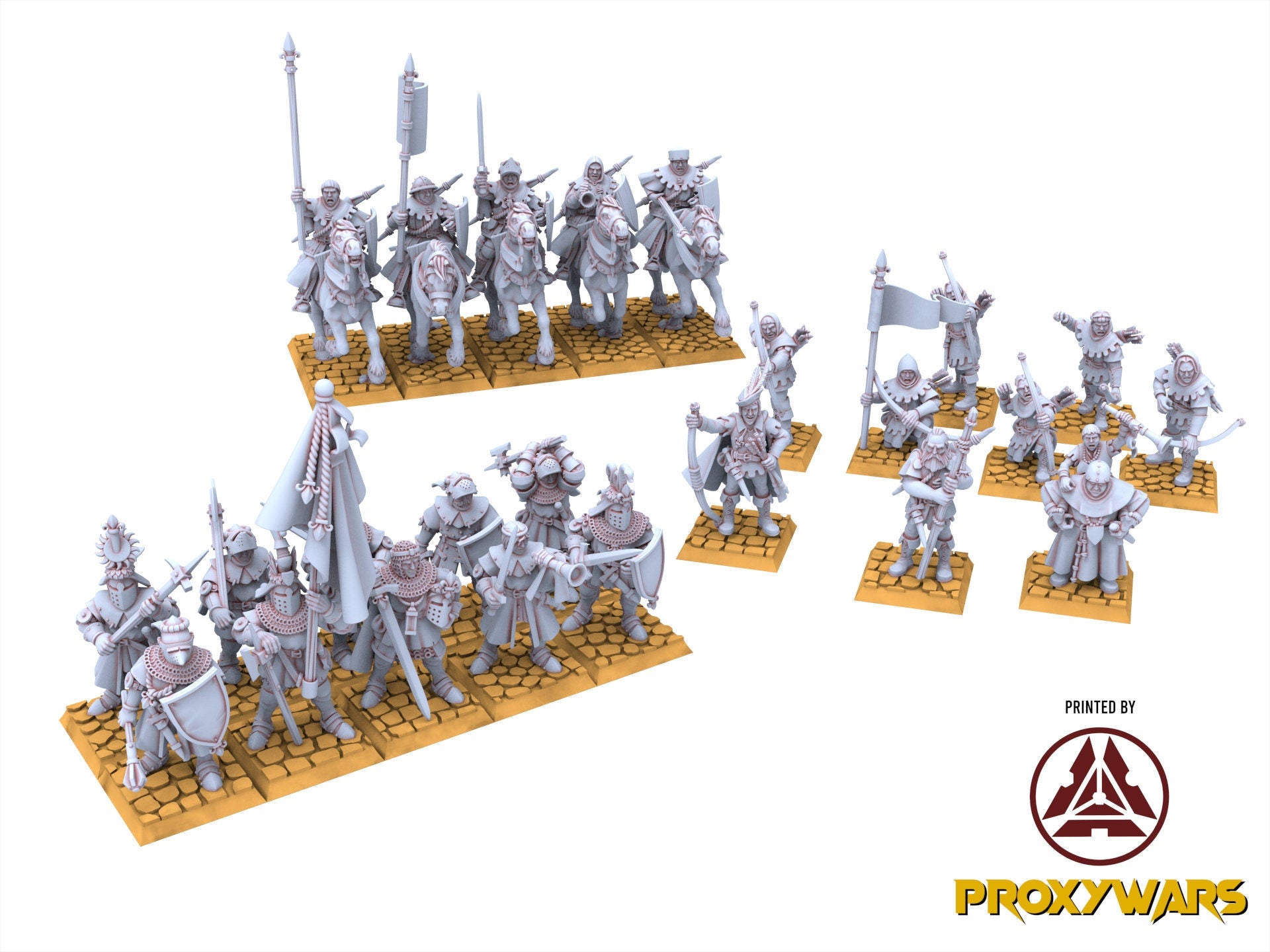 Arthurian Knights - Gallia Bundle V4, for Oldhammer, king of wars, 9th age Highlands Miniatures