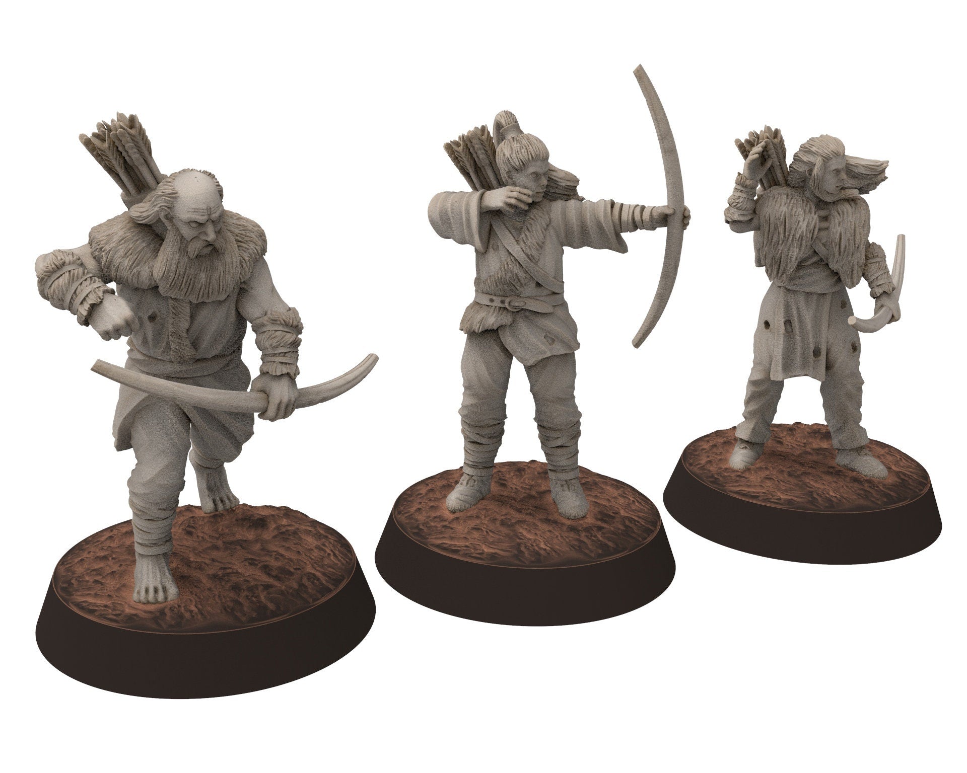 Wildmen - Hillmen Iggrina Spearside, Mountaign angry warriors warband, Middle rings miniatures for wargame D&D, Lotr... Khurzluk Miniatures