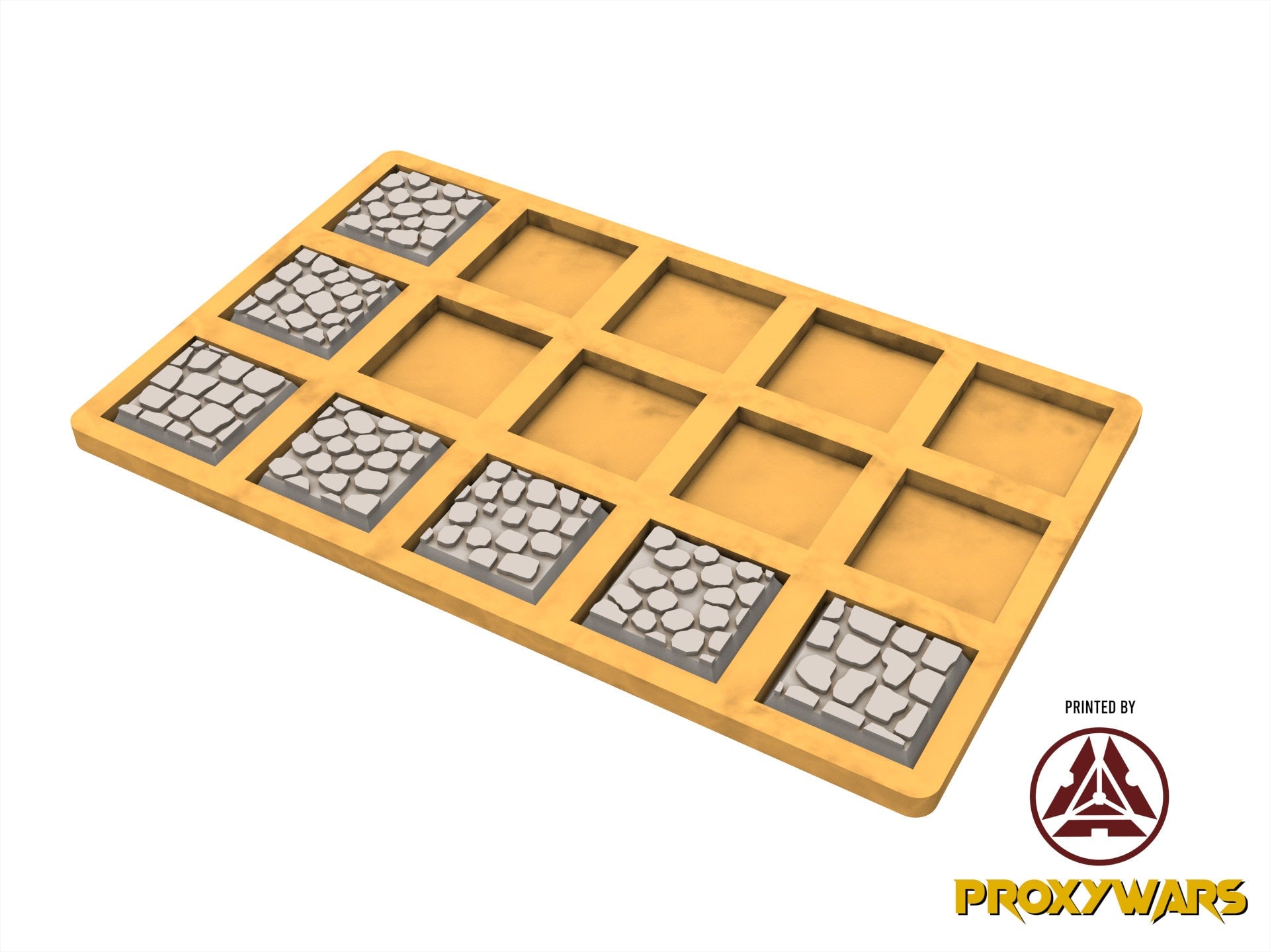 PLA Movement Tray from base square 20mm to 25mm, arthurian, orc, dwarves, lost temple, beastmen, undead, sylvan