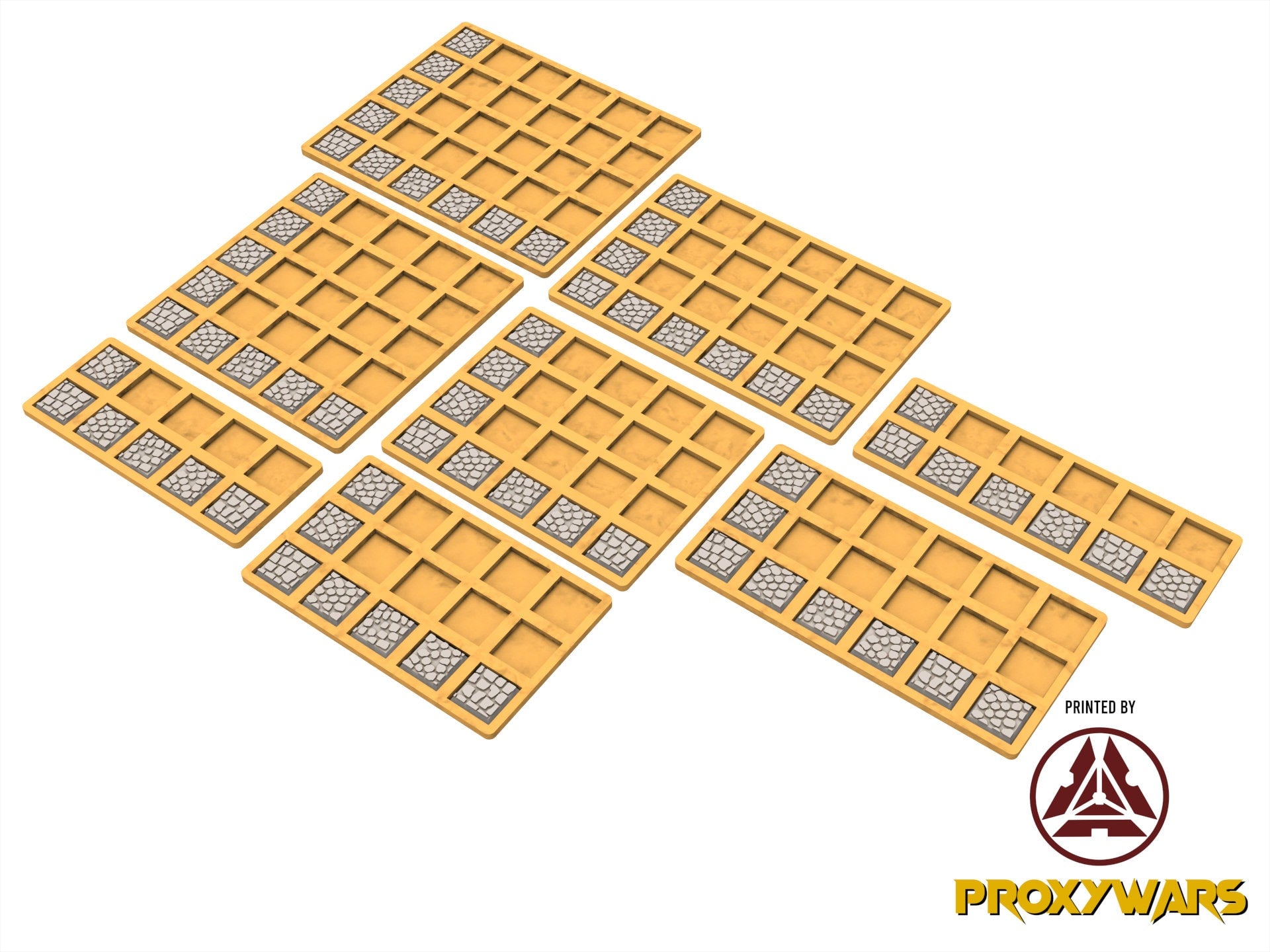 PLA Movement Tray from base square 20mm to 25mm, arthurian, orc, dwarves, lost temple, beastmen, undead, sylvan