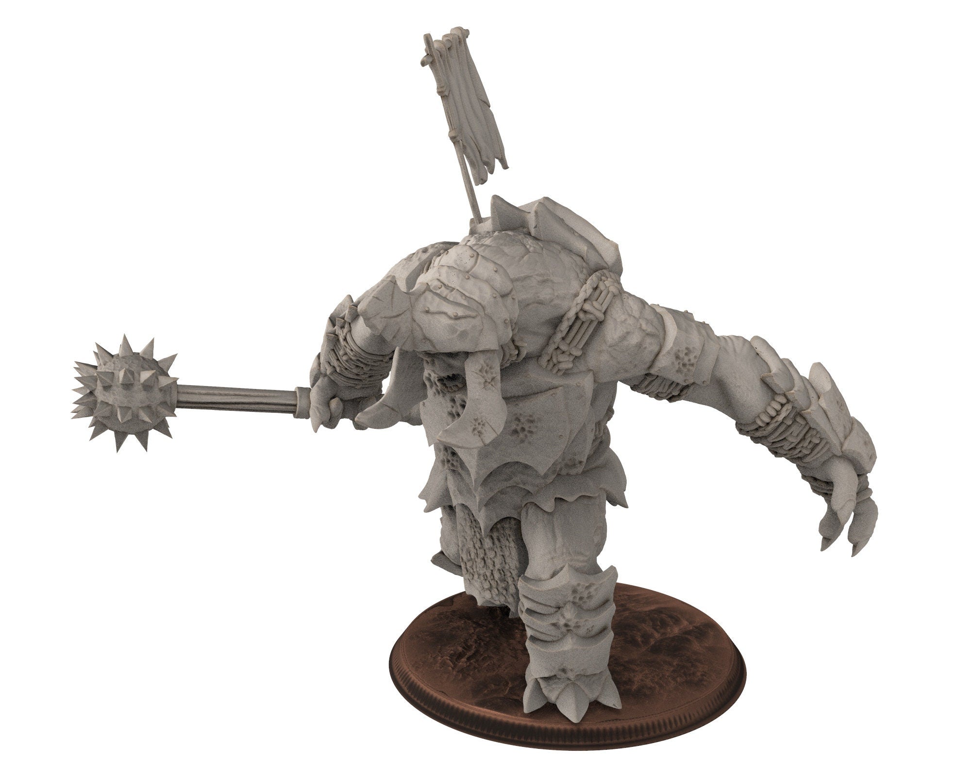 Orcs horde - Giant Troll Bundle, Main gate guardians, ruins city river, Middle rings miniatures for wargame D&D, Lotr.. Khurzluk Miniatures