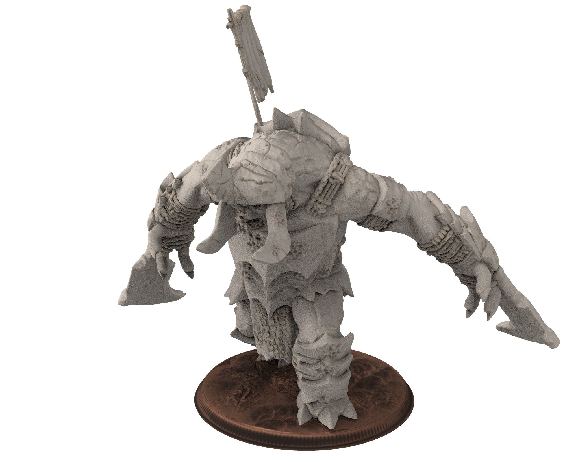 Orcs horde - Giant Troll Warriors, Last guardians, ruins city river, Middle rings miniatures for wargame D&D, Lotr.. Khurzluk Miniatures