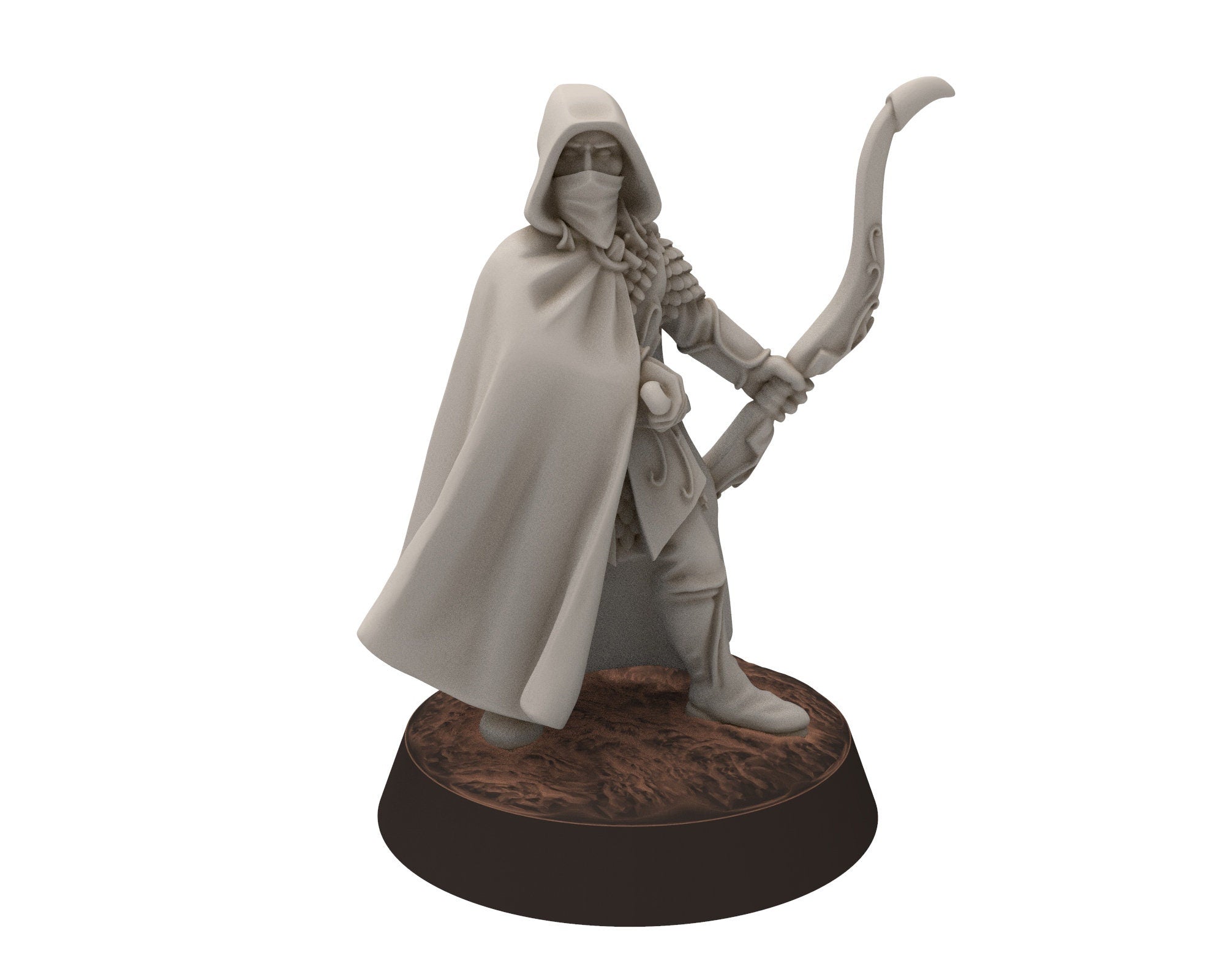 Darkwood - Rangers Wood elves Warriors with Bows complete unit, Middle rings miniatures for wargame D&D, LOTR, Medbury miniatures