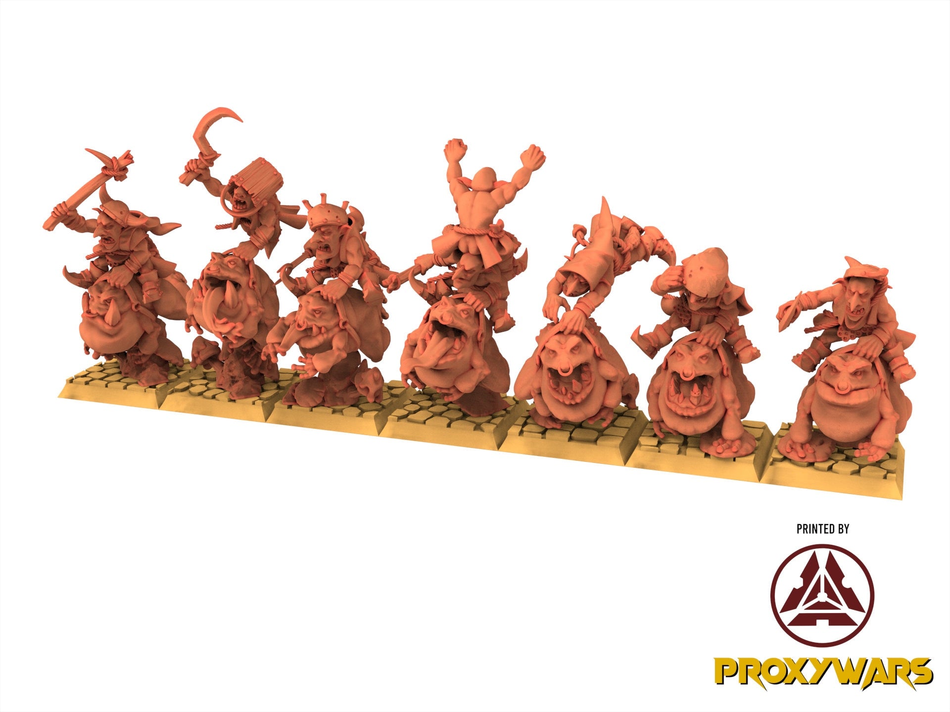 Orc & Goblin - Swamp Goblins Frog Riders V2, utilisables pour Oldhammer, king of wars, 9th age