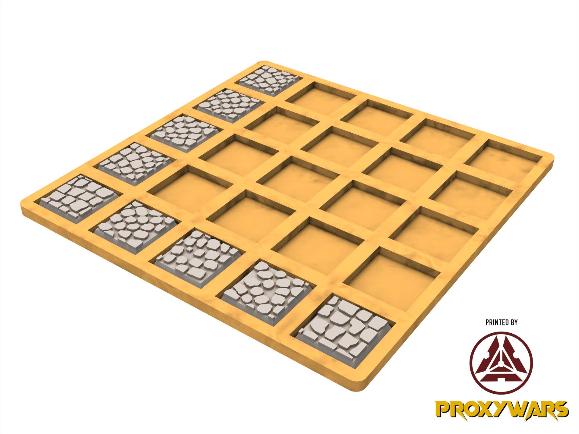 PLA Movement Tray from base square 20mm to 25mm, arthurian, orc, dwarves, lost temple, beastmen, undead, sylvan