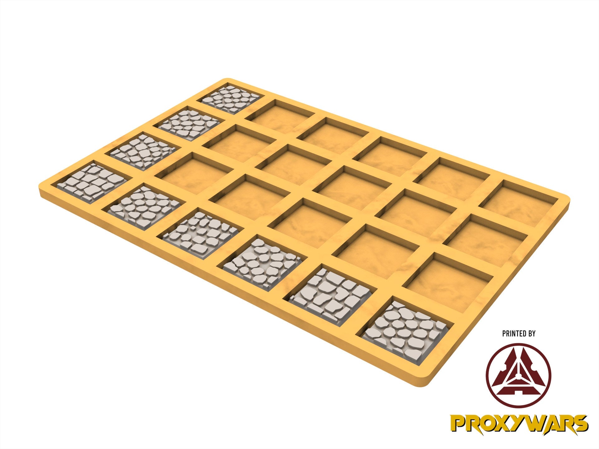 PLA Movement Tray from base square 20mm to 25mm, arthurian, orc, dwarves, lost temple, beastmen, undead, sylvan