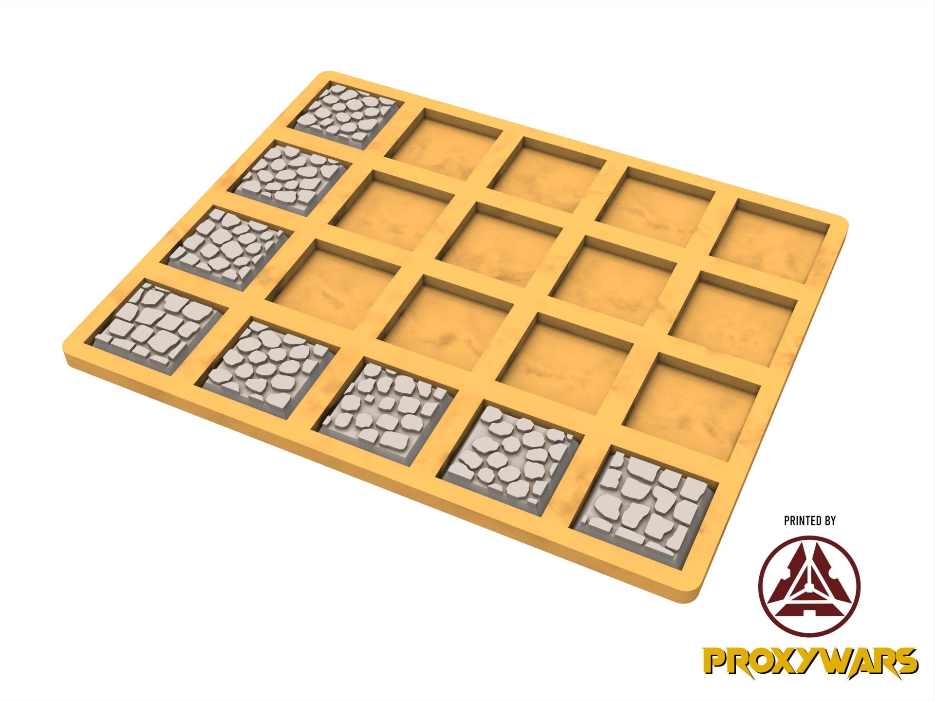 PLA Movement Tray from base square 20mm to 25mm, arthurian, orc, dwarves, lost temple, beastmen, undead, sylvan