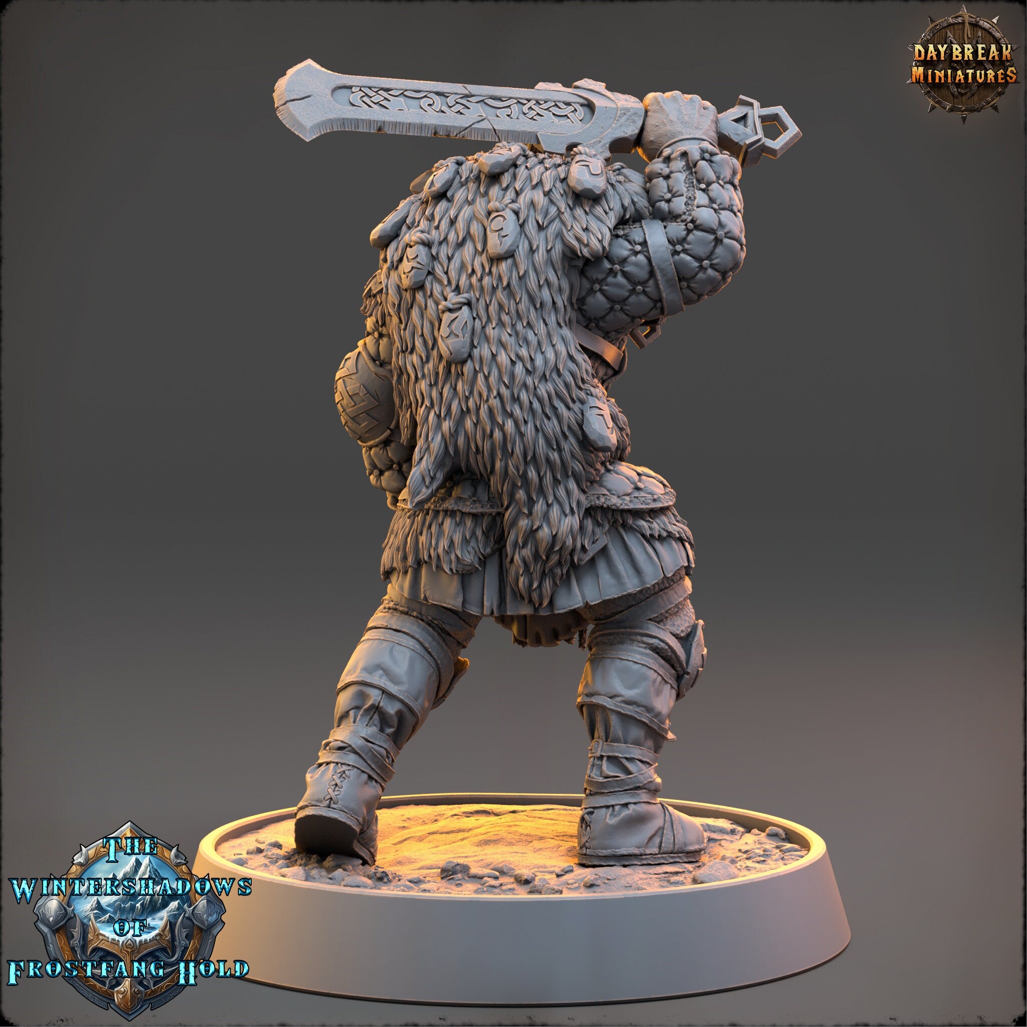 Vikings - Eirik Frostbeard - The Wintershadows of Frostfang Hold, daybreak miniatures, for Wargames, Pathfinder, Dungeons & Dragons