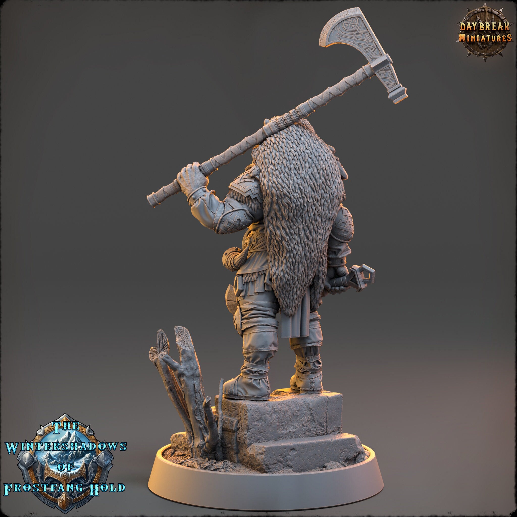 Vikings - Ragnar Wolfslayer - The Wintershadows of Frostfang Hold, daybreak miniatures, for Wargames, Pathfinder, Dungeons & Dragons