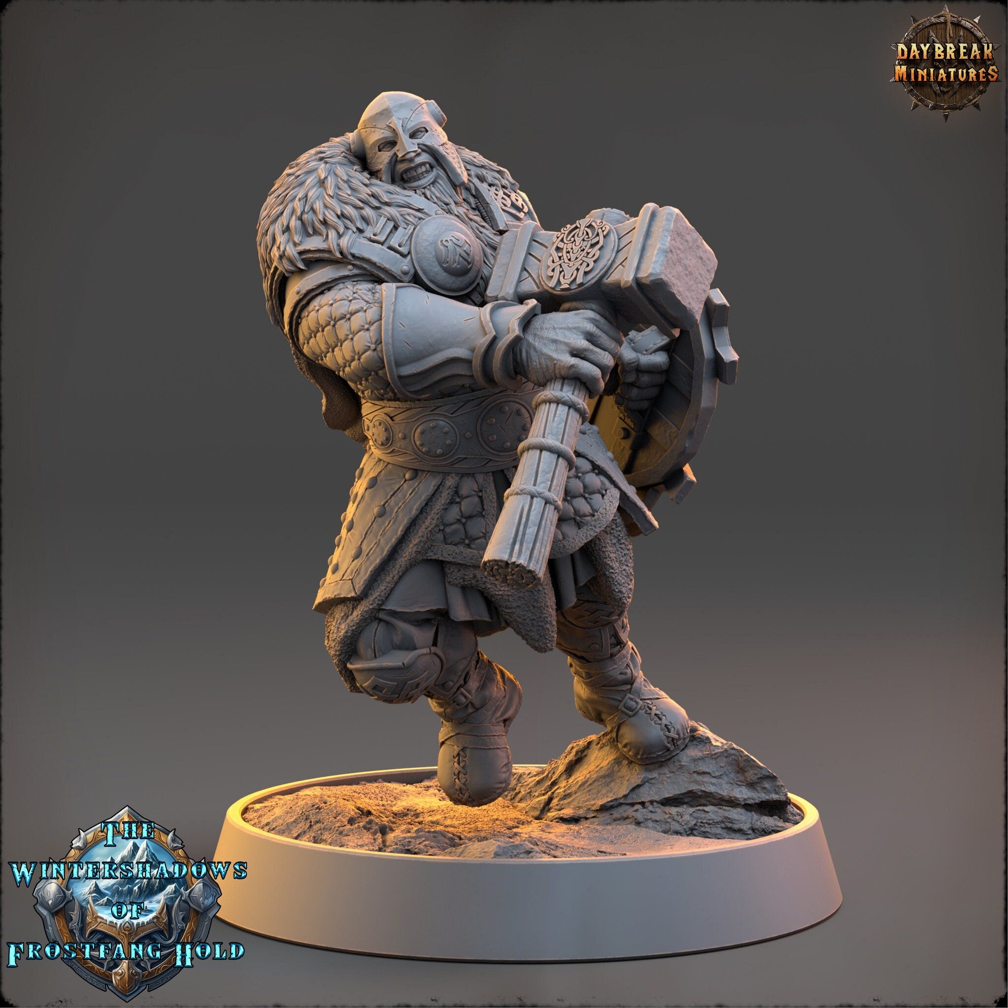 Vikings - Thormund Warfury - The Wintershadows of Frostfang Hold, daybreak miniatures, for Wargames, Pathfinder, Dungeons & Dragons