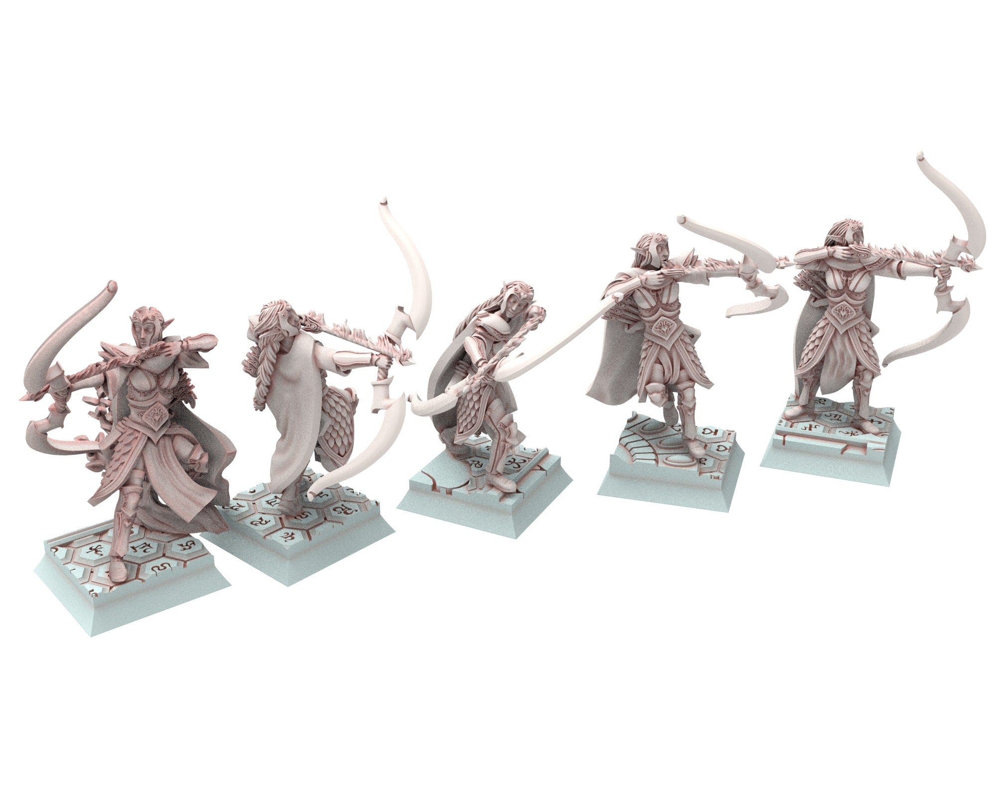 Hight Elves - 28mm Highborne elves sisters, Fantasy elves, Insular Kingdom usable for 9th Age, Fantasy Battle, Oldhammer, King of war, D&D