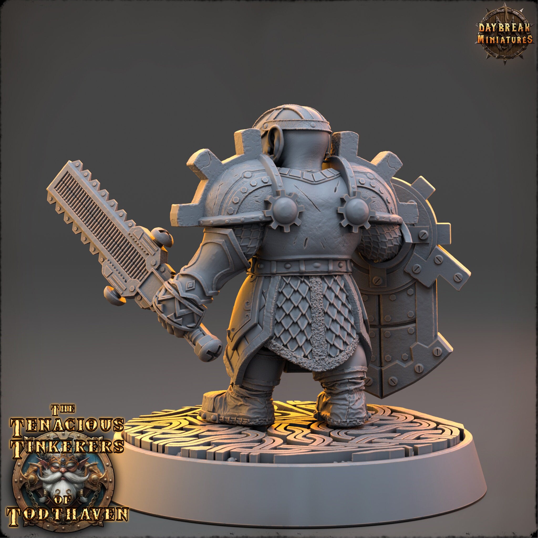 The Tenacious Tinkerers of Todthaven - Hans Voltfoot - Dwarves, daybreak miniatures, Pathfinder, Dungeons & Dragons