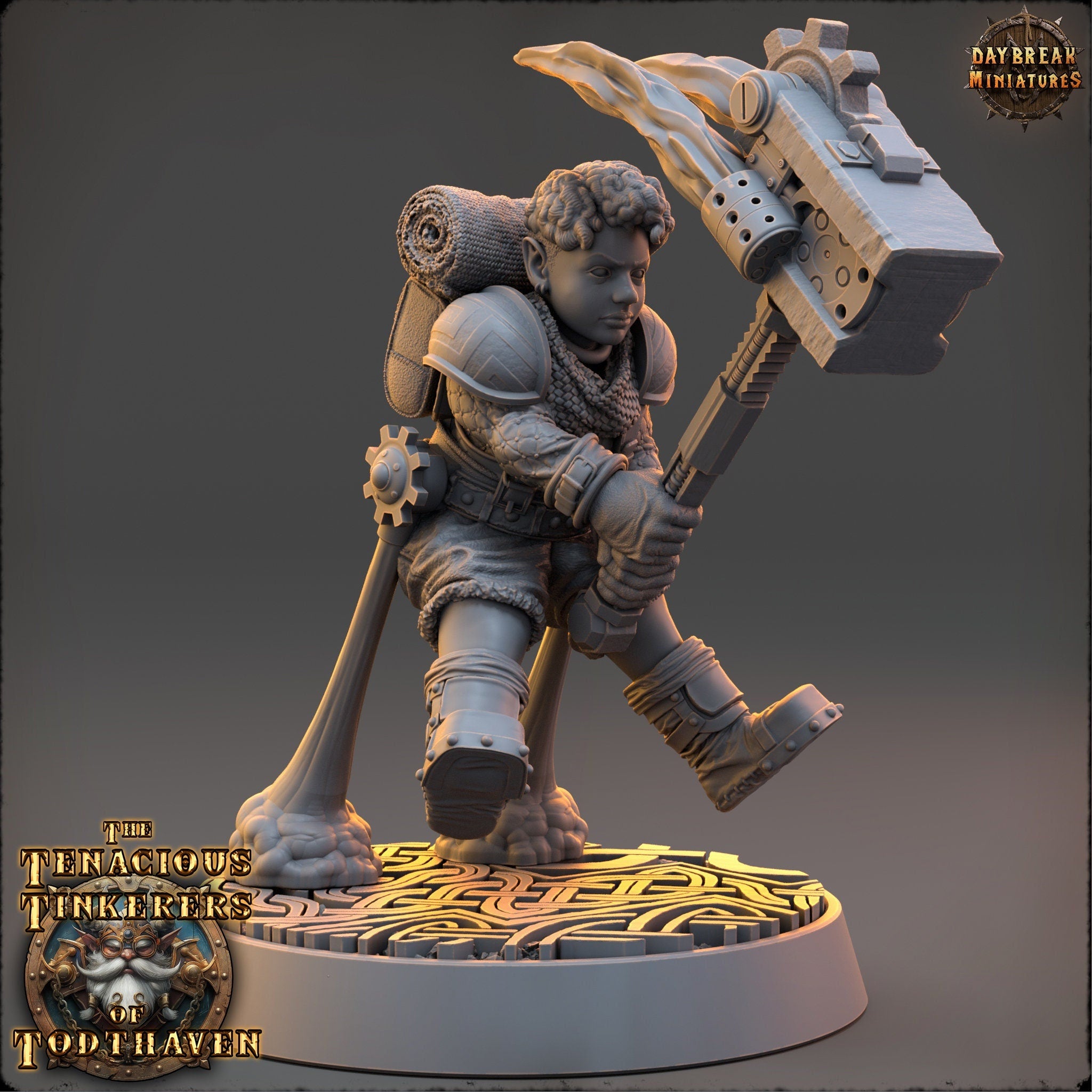 The Tenacious Tinkerers of Todthaven - Pilot Horst Stauffer Blue Gryphon Bomb - Dwarves, daybreak miniatures, Pathfinder, Dungeons & Dragons