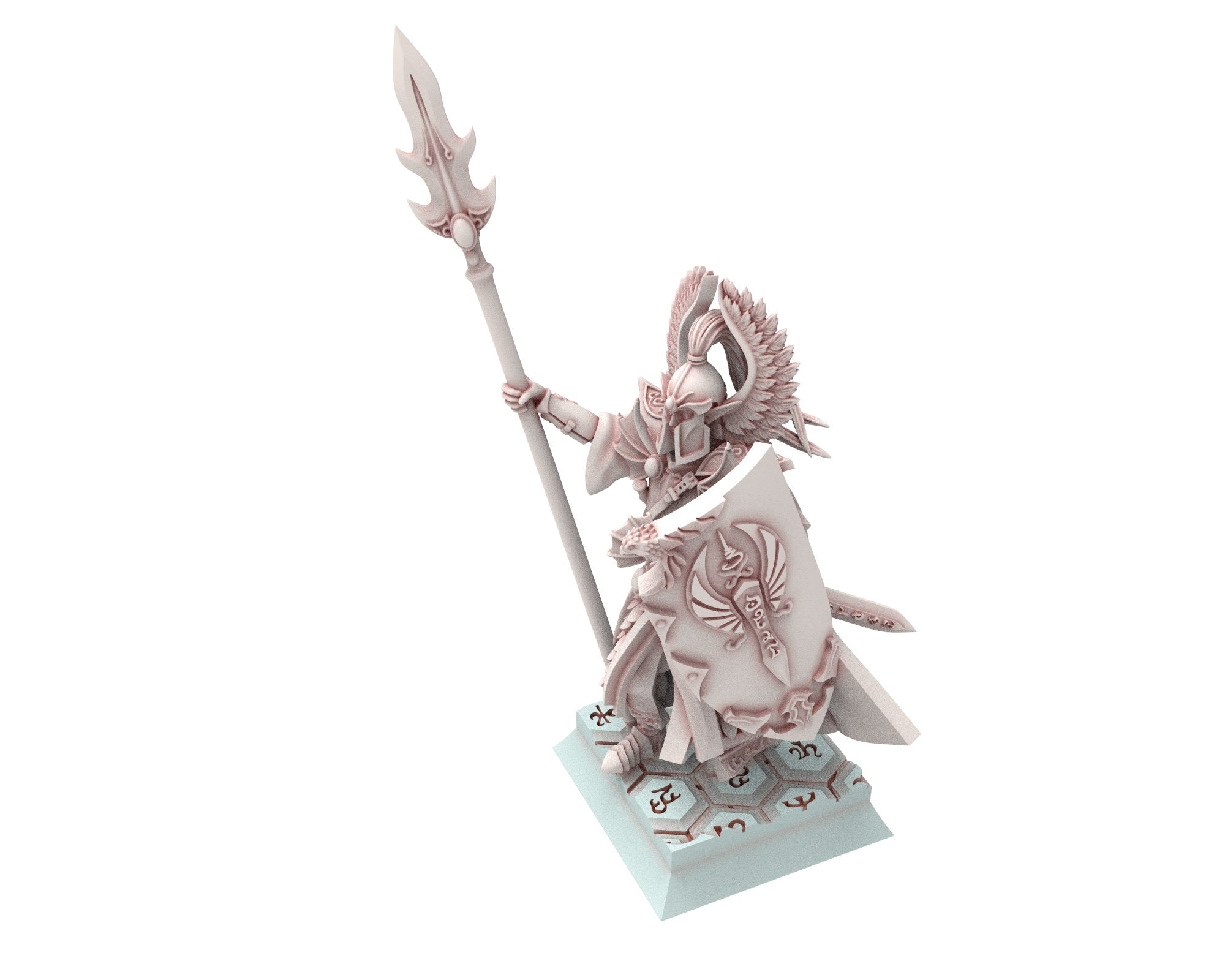 Hight Elves - 28mm Hero Spearmen, Fantasy elves, Insular Kingdom usable for 9th Age, Fantasy Battle, Oldhammer, King of war, D&D