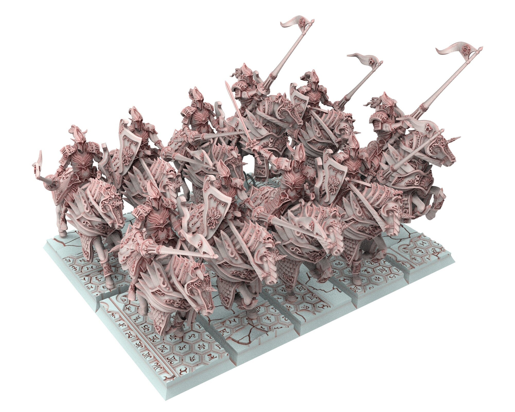 Hight Elves - 28mm Highborne elves lancers, Fantasy elves, Insular Kingdom usable for 9th Age, Fantasy Battle, Oldhammer, King of war, D&D