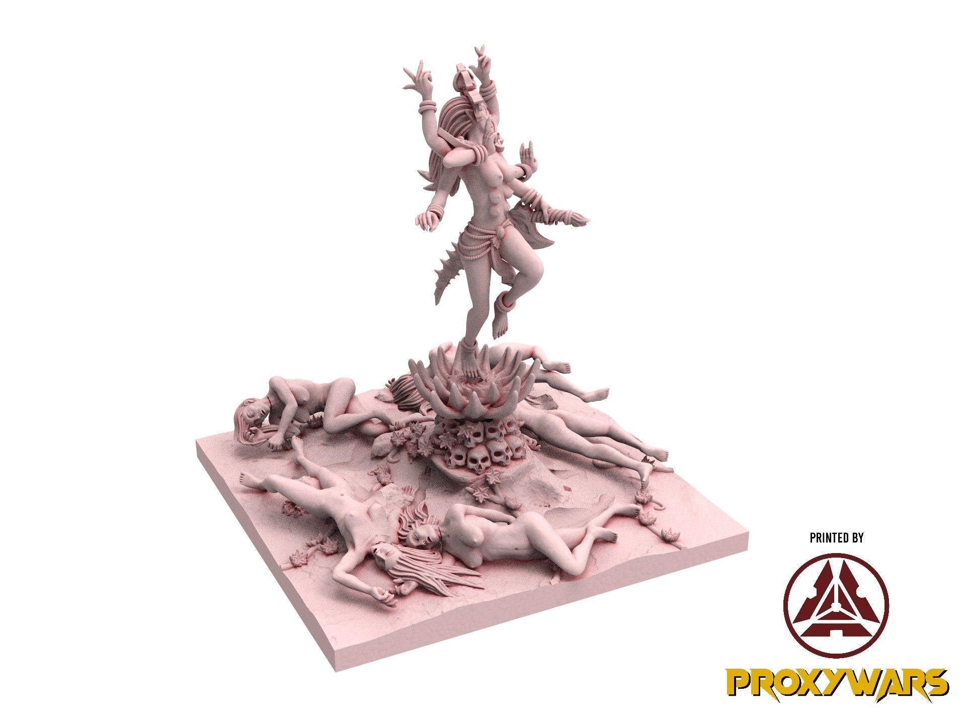 Daemons of lust - Succubi 60mm square, infernal creatures, usable for 9th Age, Fantasy Battle, Oldhammer, King of war, D&D