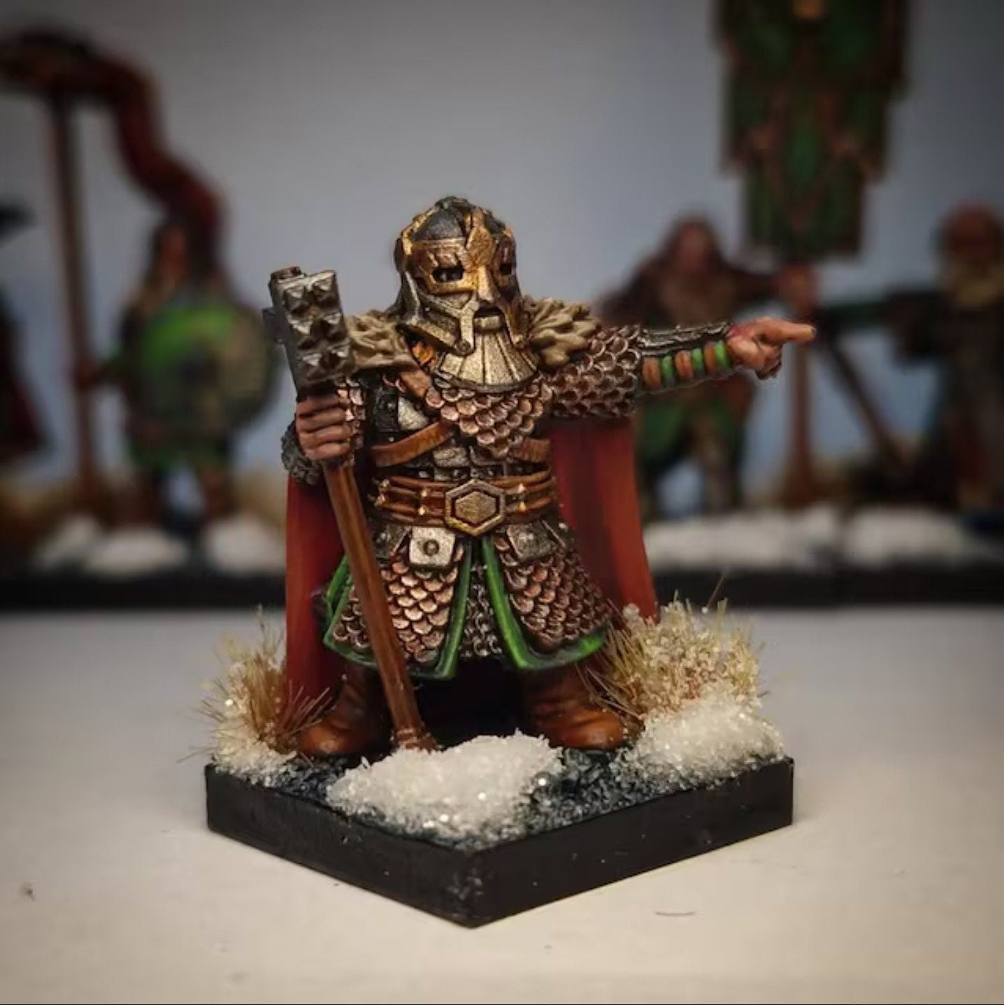 Dwarves - Mountain commander and banner