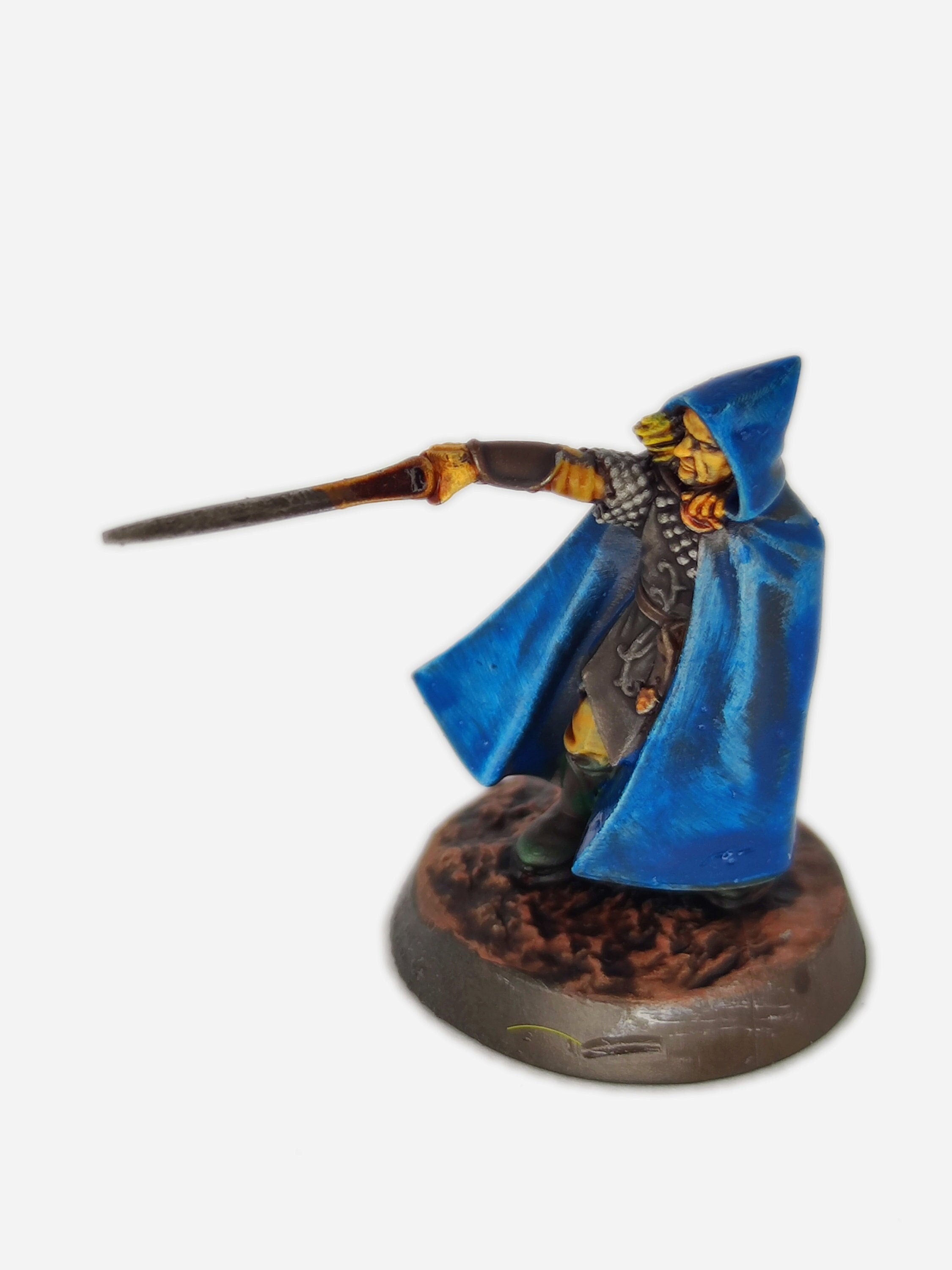 Darkwood - Rangers Wood elves Warriors Leader with Bows, Middle rings miniatures for wargame D&D, LOTR, Medbury miniatures