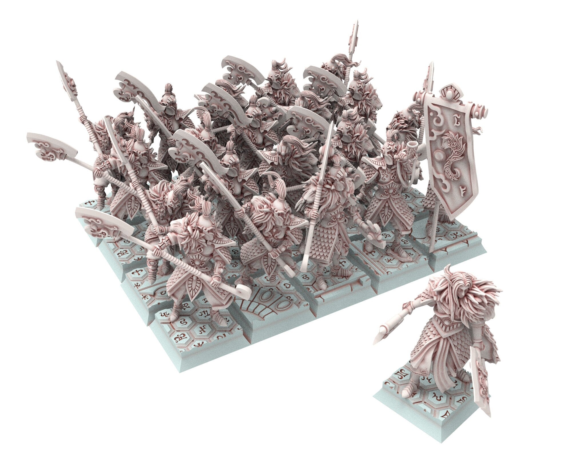 Hight Elves - 32mm Lion Guard Elite Unit, Fantasy elves, Insular Kingdom usable for 9th Age, Fantasy Battle, Oldhammer, King of war, D&D