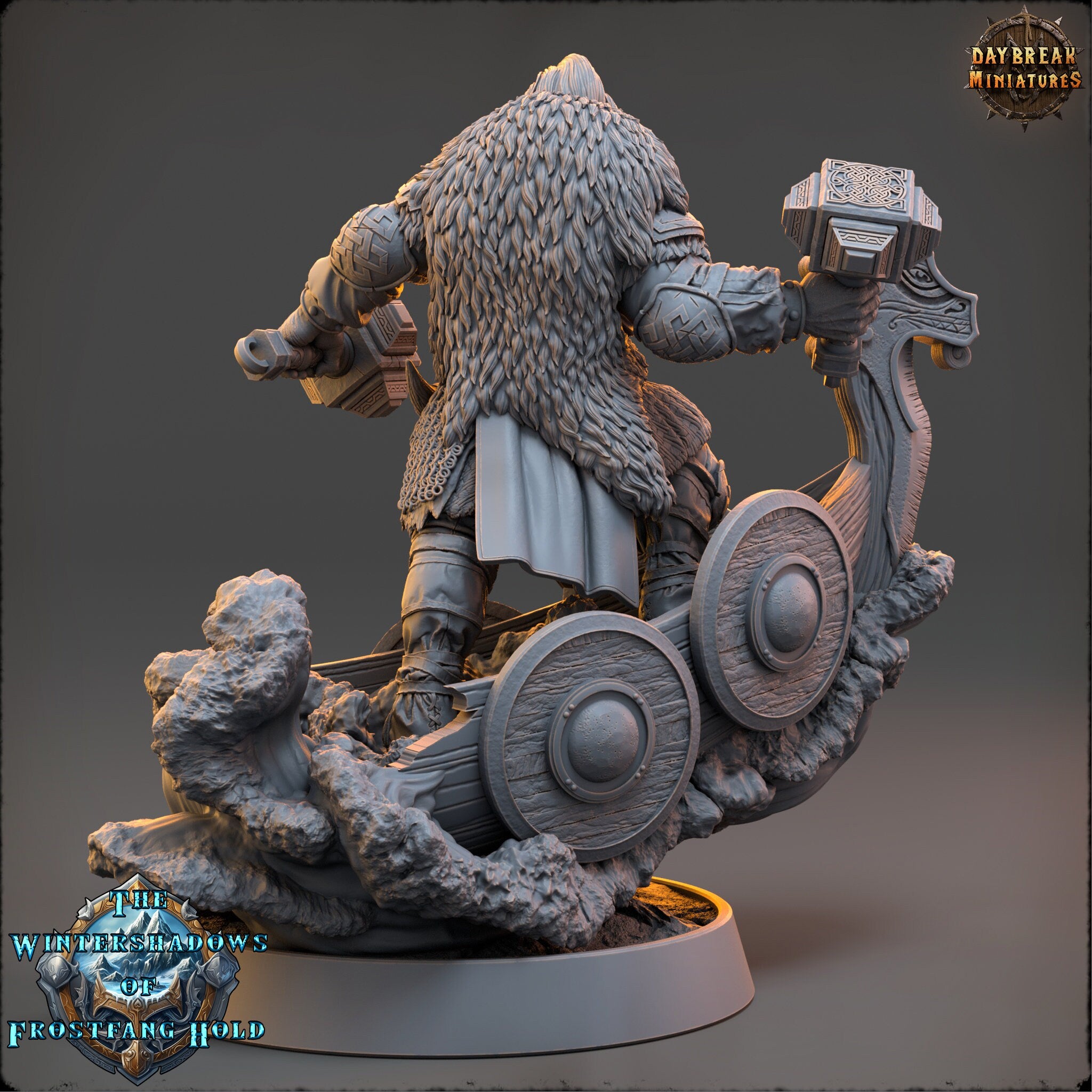 Vikings - Baldur Stormstriker - The Wintershadows of Frostfang Hold, daybreak miniatures, for Wargames, Pathfinder, Dungeons & Dragons