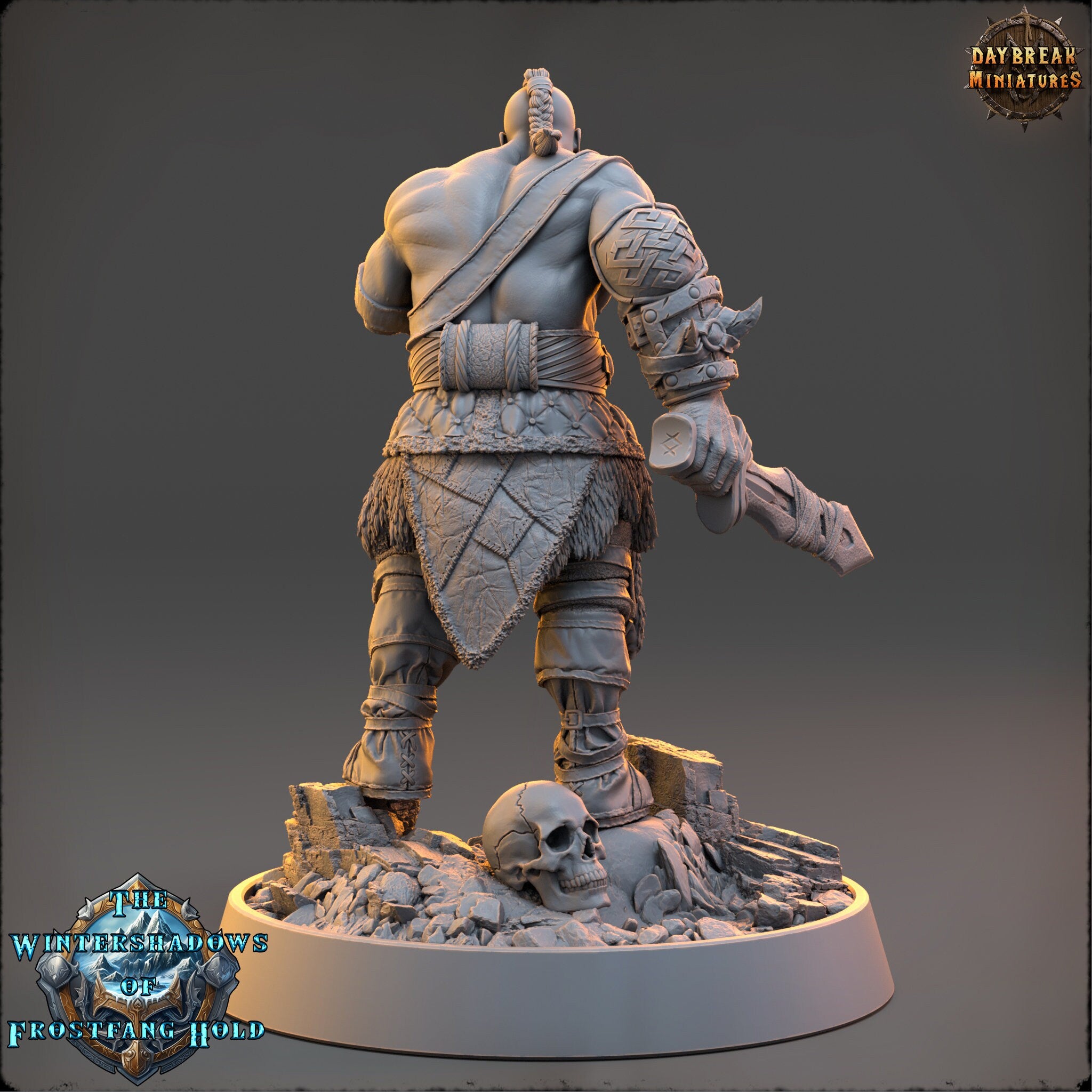 Vikings - Gunnolf Ironjaw - The Wintershadows of Frostfang Hold, daybreak miniatures, for Wargames, Pathfinder, Dungeons & Dragons