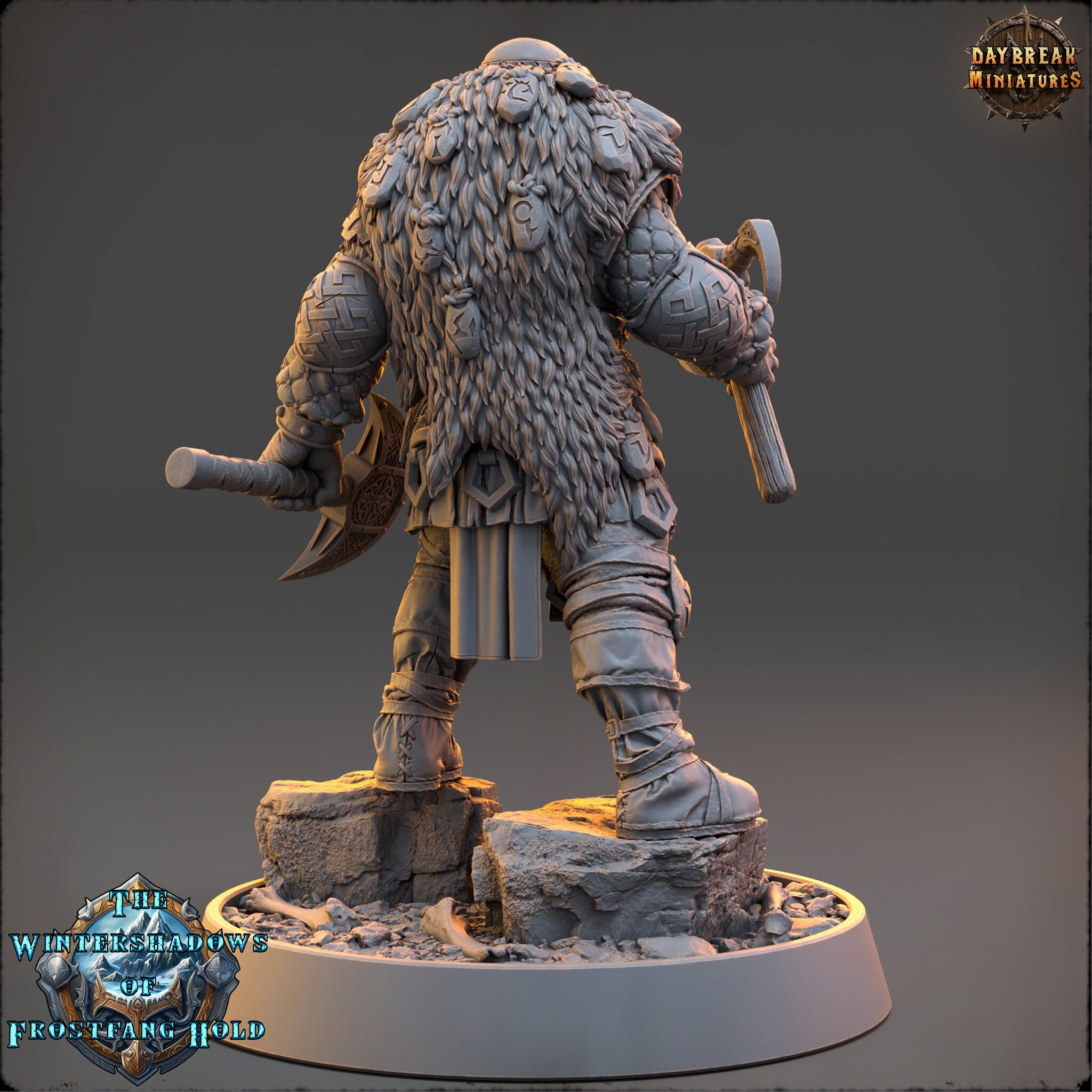 Vikings - Haldor Skullsplitter - The Wintershadows of Frostfang Hold, daybreak miniatures, for Wargames, Pathfinder, Dungeons & Dragons