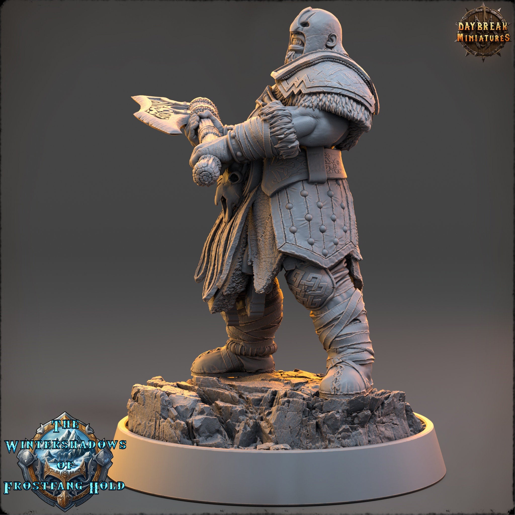 Vikings - Torsten Ironhelm - The Wintershadows of Frostfang Hold, daybreak miniatures, for Wargames, Pathfinder, Dungeons & Dragons