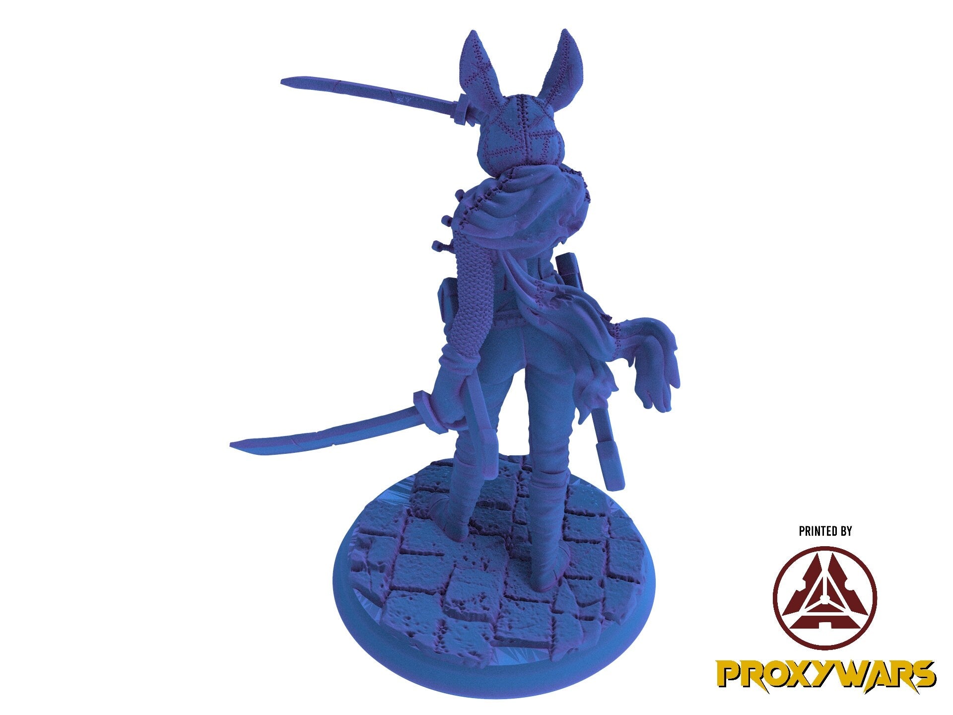 The Elves From The Highlands - Bust - The Bunny Assassin, protectors of their home, Flesh of Gods, for Wargames, Dungeons & Dragons TTRPG