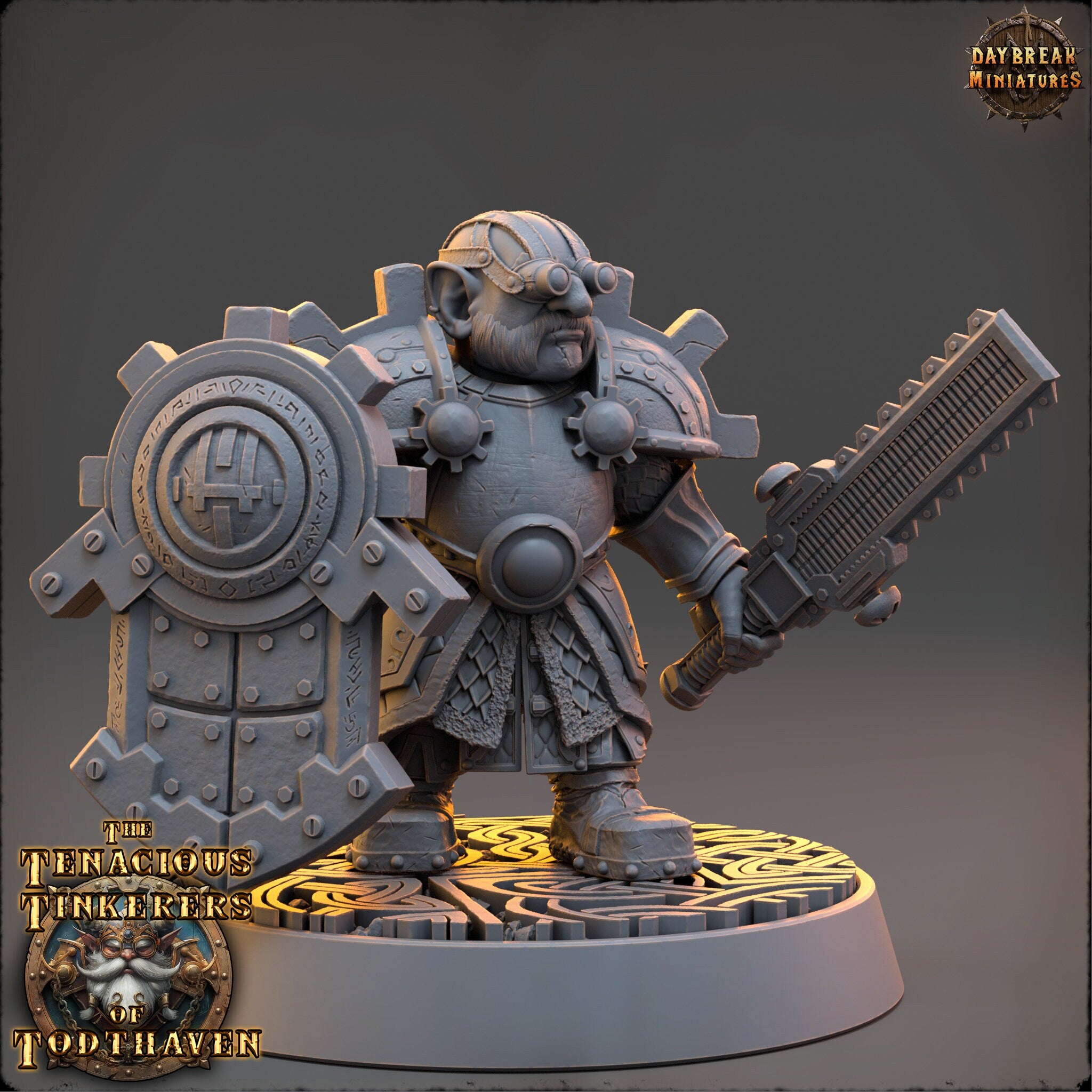 The Tenacious Tinkerers of Todthaven - Hans Voltfoot - Dwarves, daybreak miniatures, Pathfinder, Dungeons & Dragons