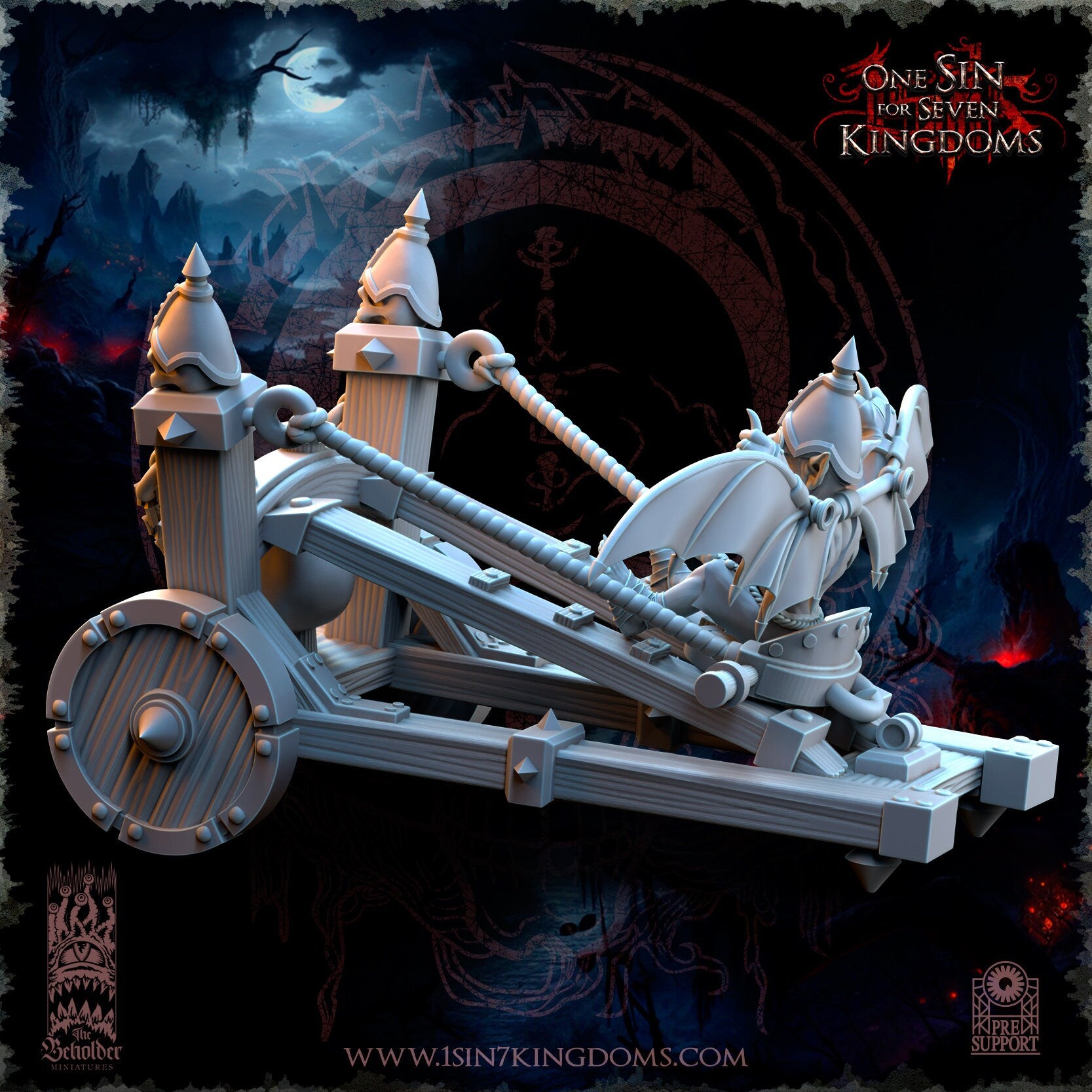 Orc & Goblin - Goblins Slingshot of Doom - The Black horde, utilisables pour Oldhammer, king of wars, 9th age