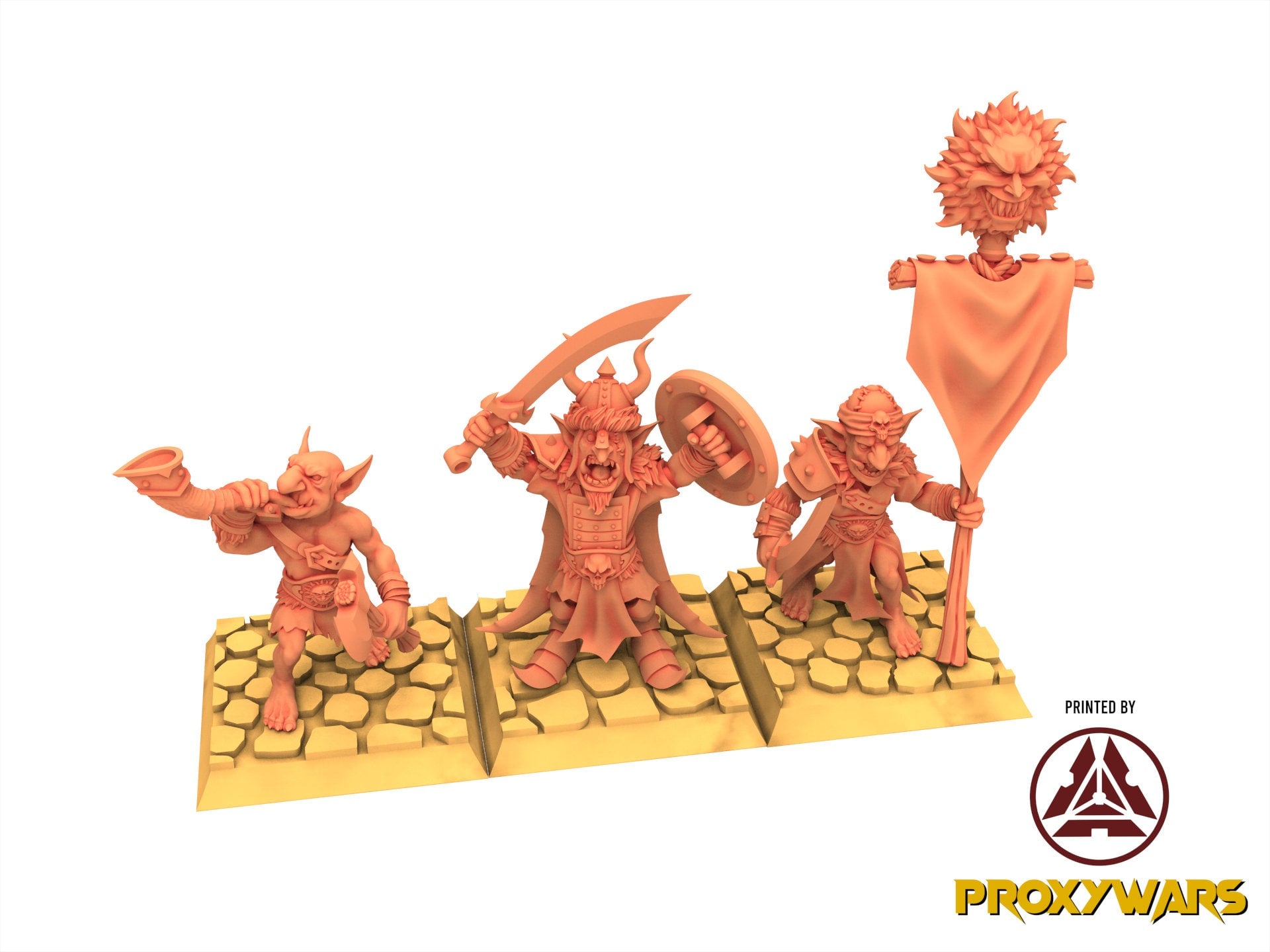 Orc & Goblin - Goblins Desert with Lance - The Black horde, utilisables pour Oldhammer, king of wars, 9th age