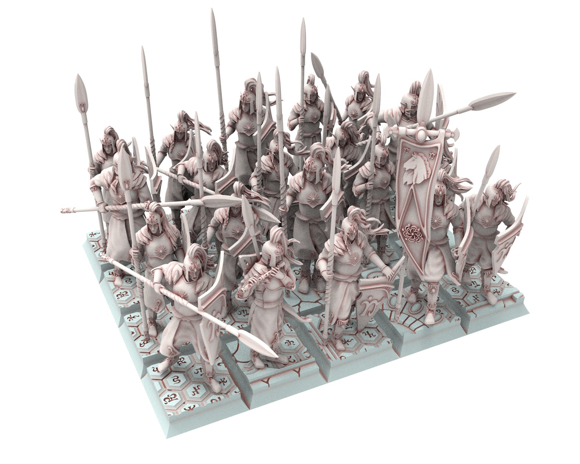 Hight Elves - 28mm Hero Spearmen, Fantasy elves, Insular Kingdom usable for 9th Age, Fantasy Battle, Oldhammer, King of war, D&D