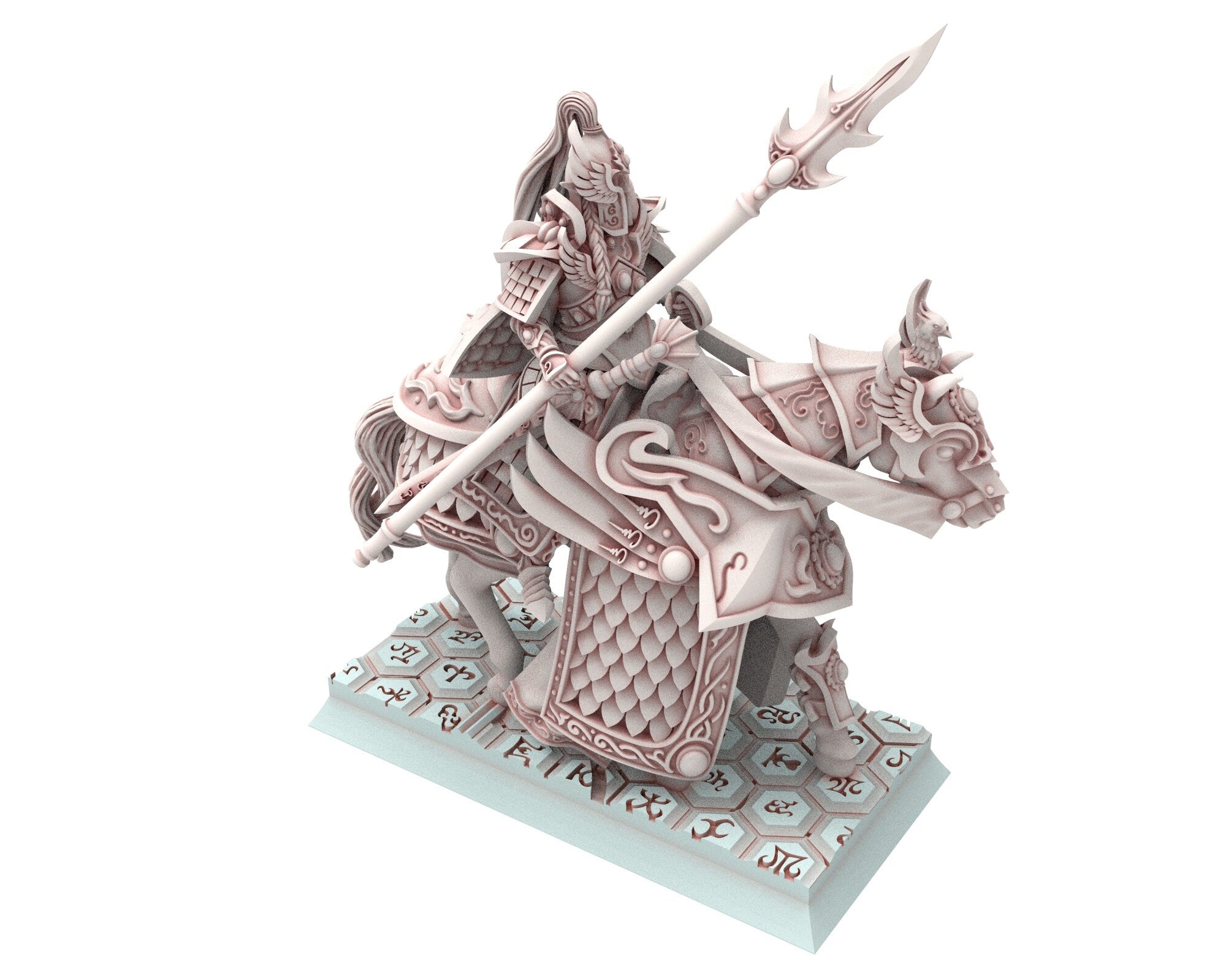 Hight Elves - 32mm Highborne elves Great Banner Holder, Insular Kingdom usable for 9th Age, Fantasy Battle, Oldhammer, King of war, D&D