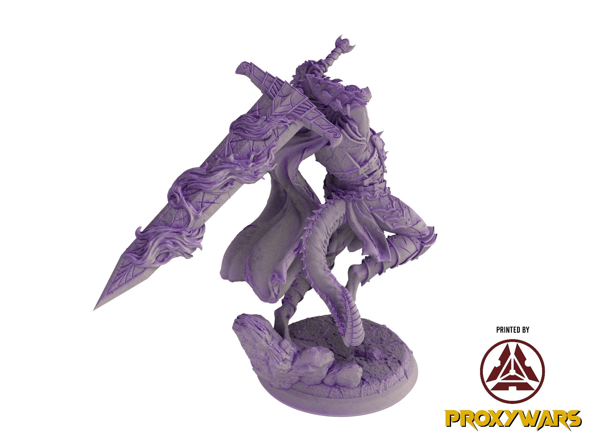 The scourges of war - Hero - Dragonborn Knight (25 mm), glory and honor, Ennemy, Flesh of Gods, for Wargames, Dungeons & Dragons TTRPG