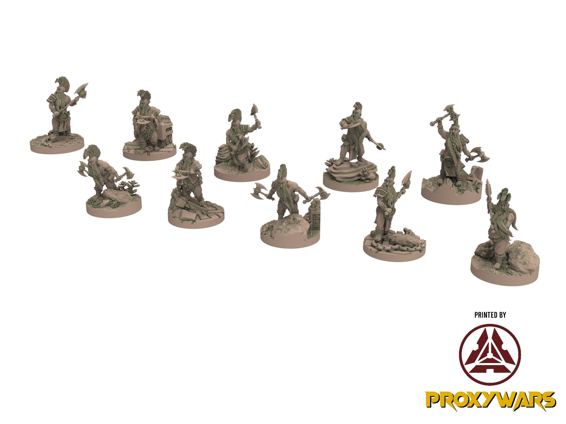 Dwarf Dragonkiller - 28mm Dwarfs seekers 10 troops, Fantasy, Insular Kingdom usable for 9th Age, Fantasy Battle, Oldhammer, King of war, D&D