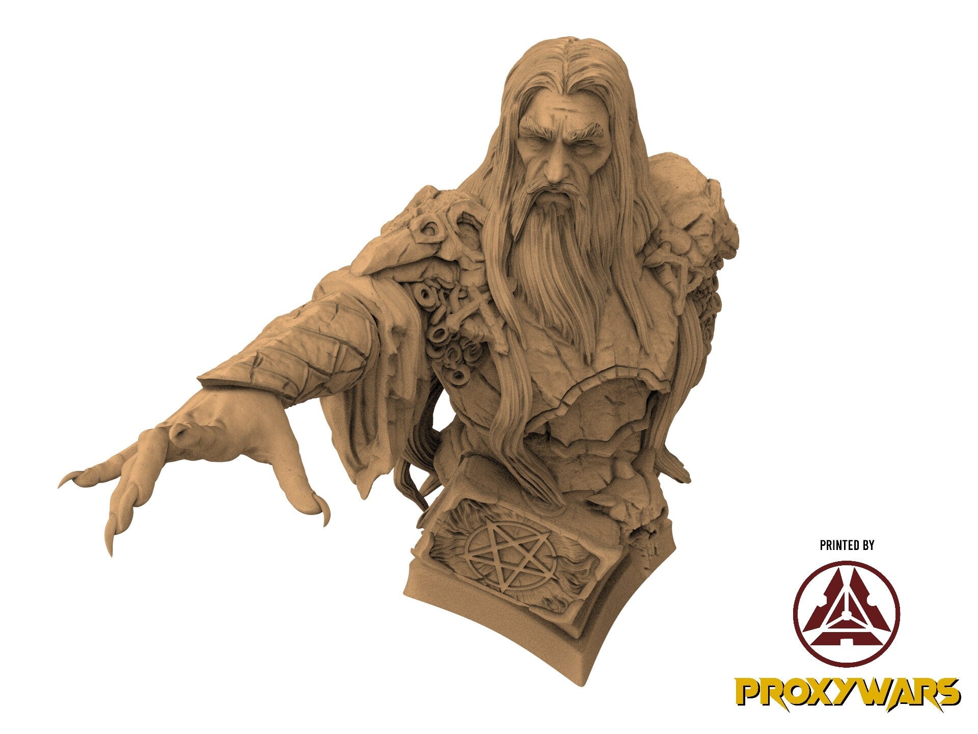 Grimoires of madness - Bust - The Archmage , forbidden magics, Ennemy, Flesh of Gods, for Wargames, Dungeons & Dragons TTRPG