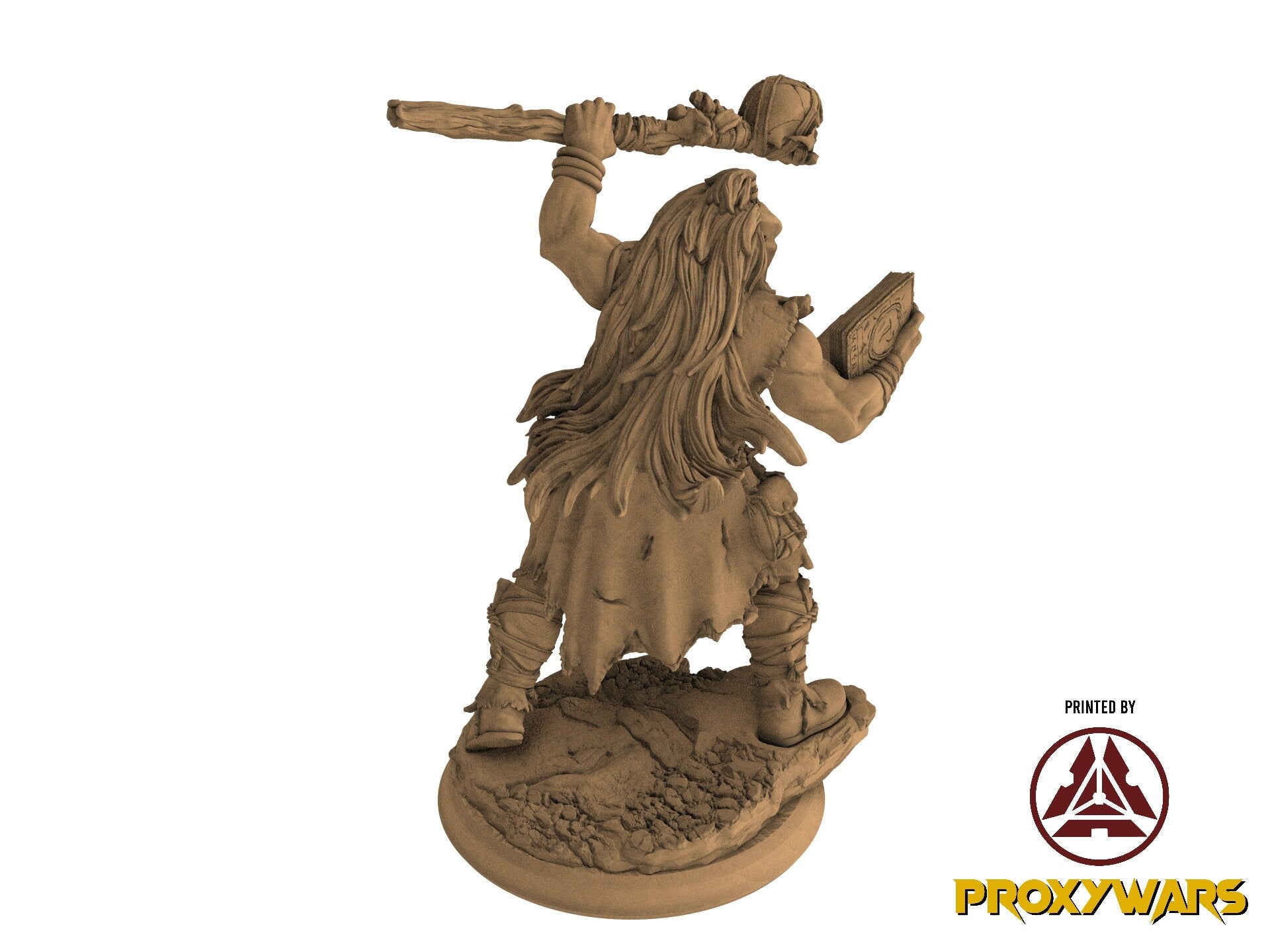 Grimoires of madness - Villain - Grammor Orc Sorcerer 25 mm, forbidden magics, Ennemy, Flesh of Gods, for Wargames, Dungeons & Dragons TTRPG