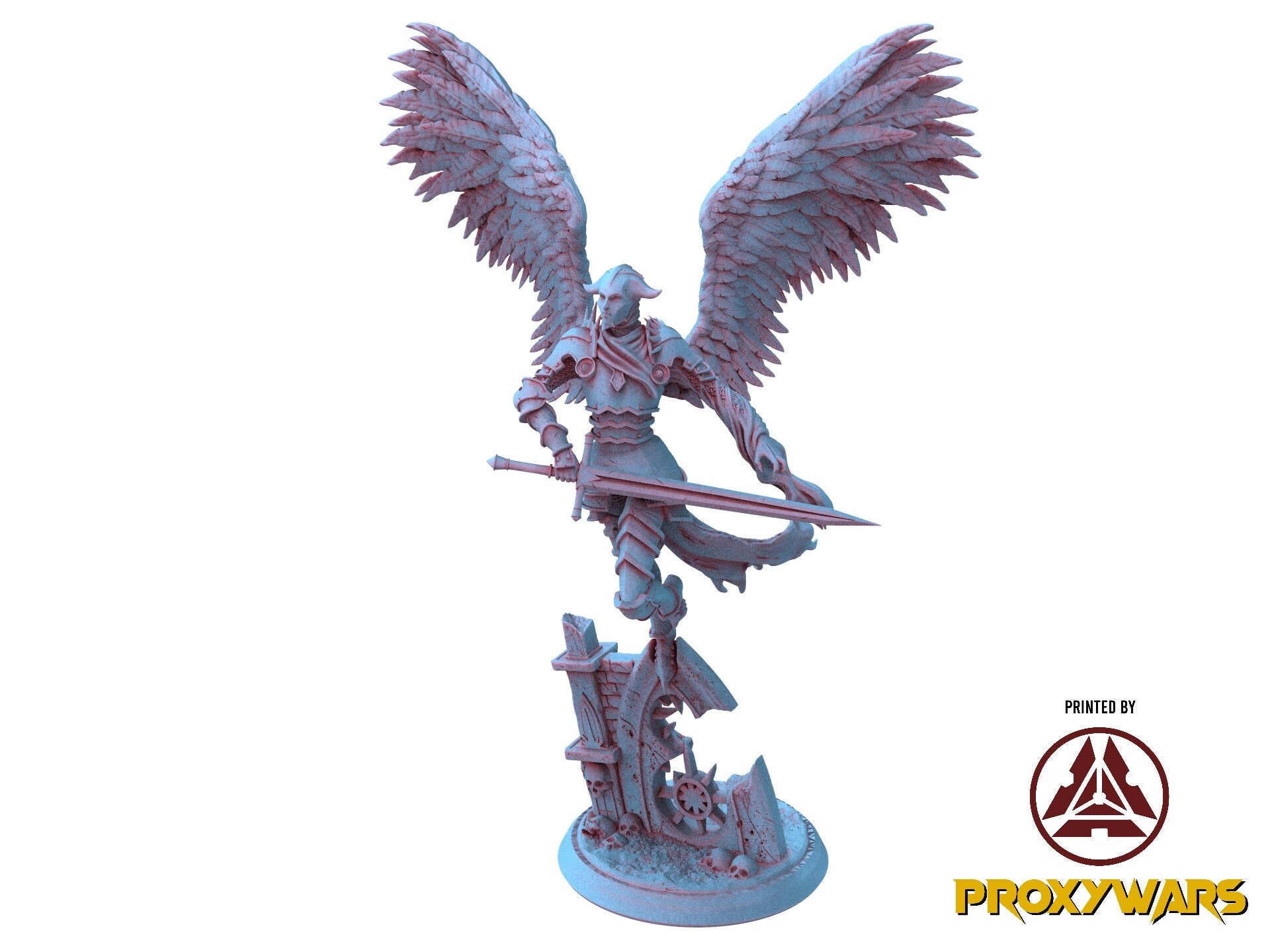 Echoes Of Corruption - Enemy - Fallen Angel (25 mm), light and darkness, Ennemy, Flesh of Gods, for Wargames, Dungeons & Dragons TTRPG