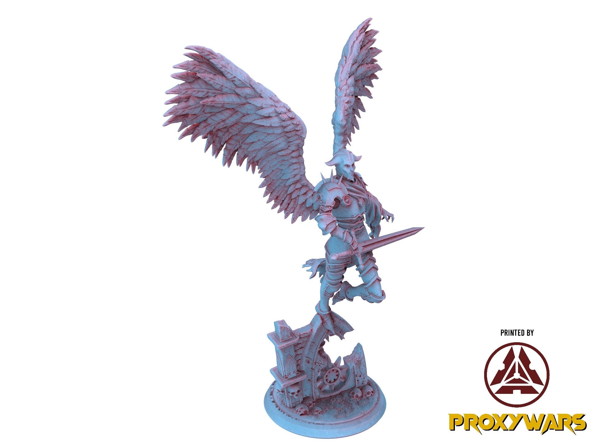 Echoes Of Corruption - Enemy - Fallen Angel (25 mm), light and darkness, Ennemy, Flesh of Gods, for Wargames, Dungeons & Dragons TTRPG