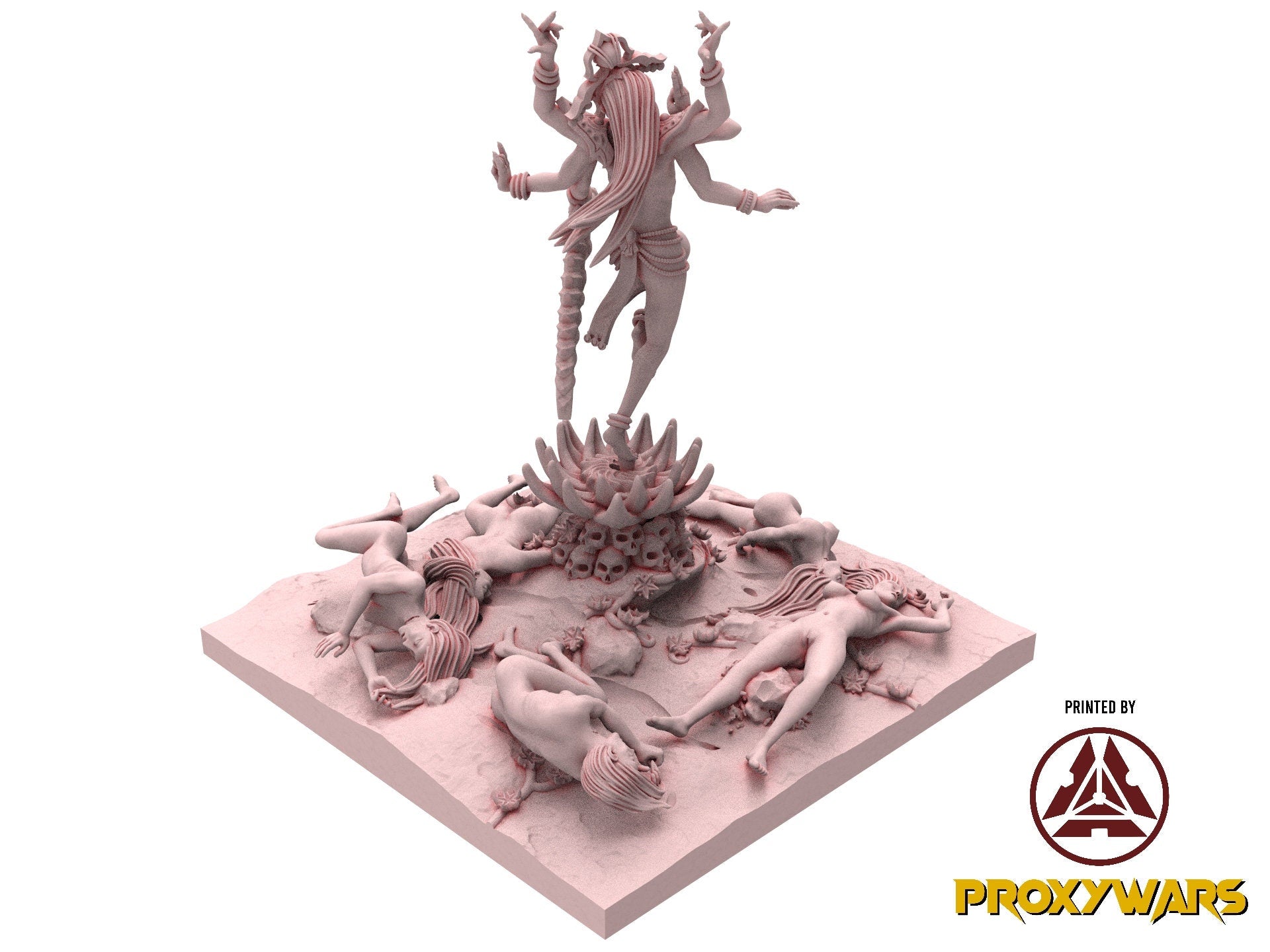 Daemons of lust - Succubi 60mm square, infernal creatures, usable for 9th Age, Fantasy Battle, Oldhammer, King of war, D&D