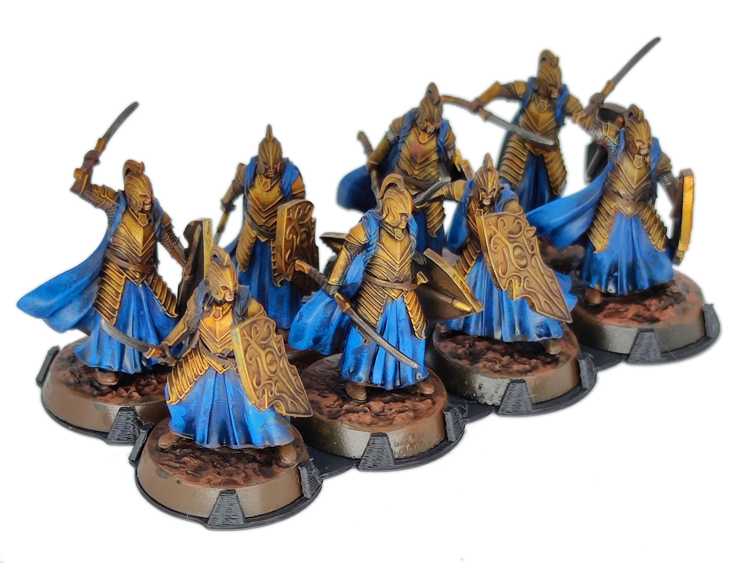 Rivandall - Bloody elves with sword and shield, Last Hight elves from the West, Middle rings Davales miniatures pour wargame D&D, SDA...
