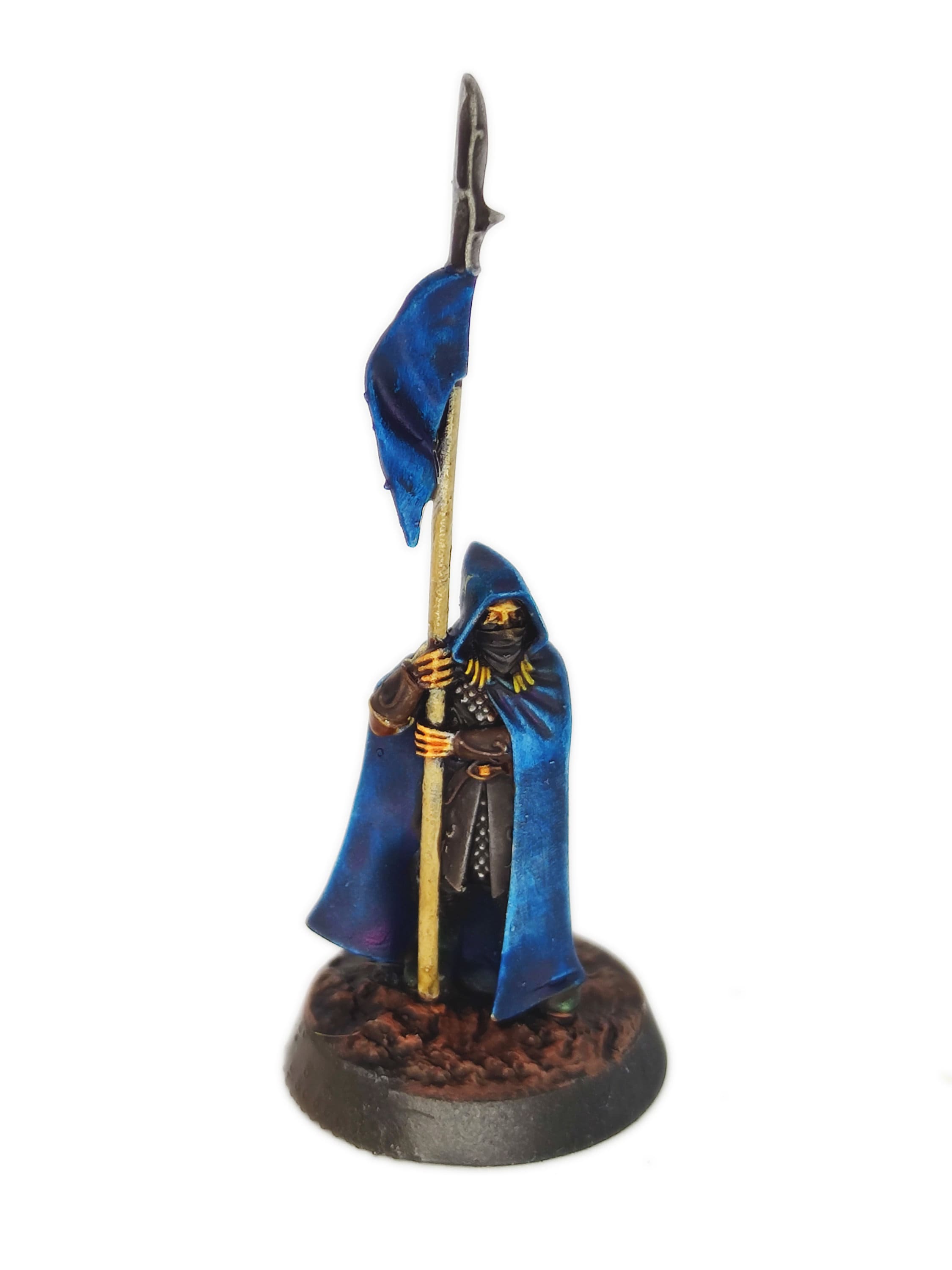 Darkwood - Rangers Wood elves Warriors Banner with Bows, Middle rings miniatures for wargame D&D, LOTR, Medbury miniatures