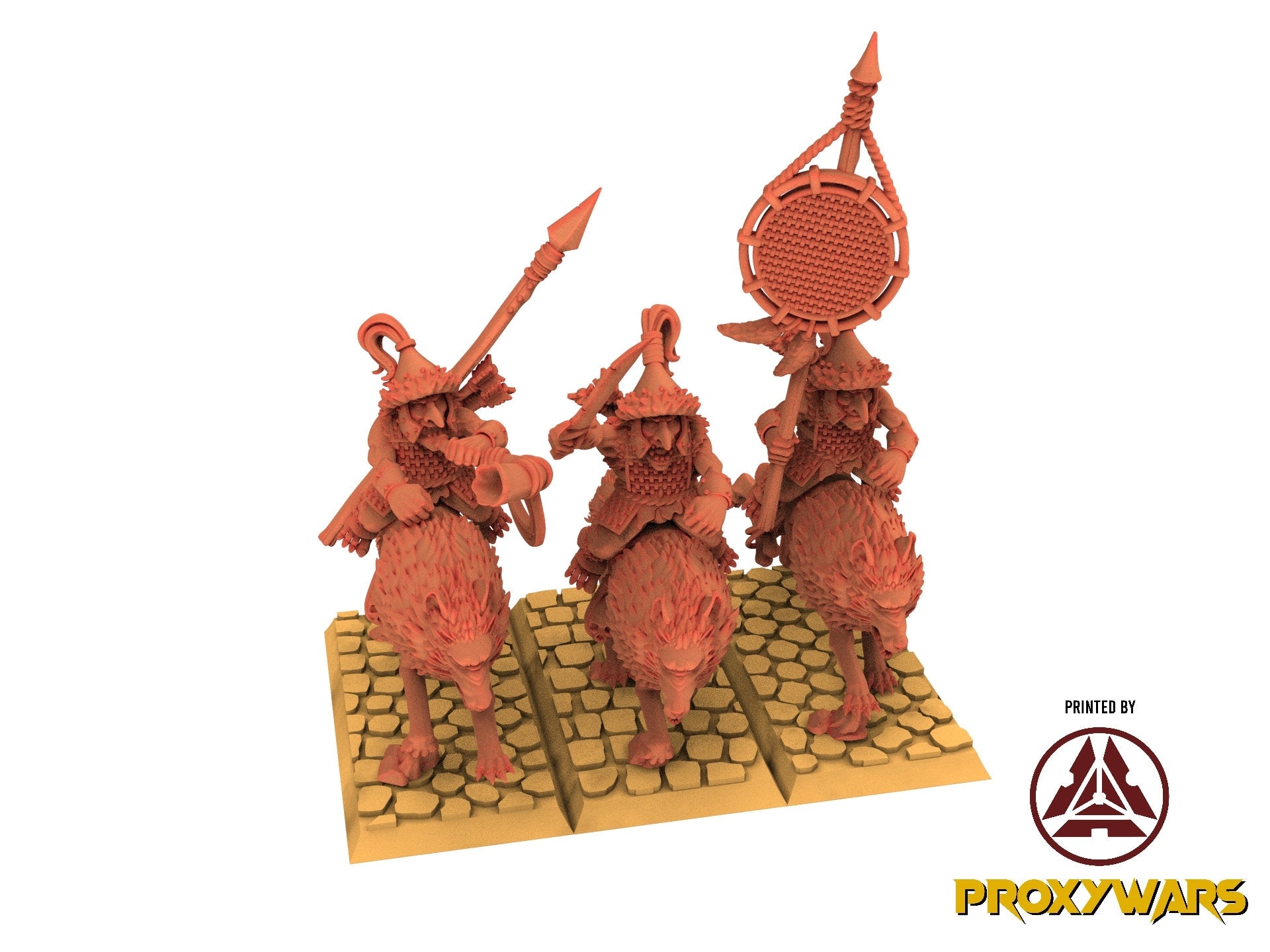 Orc & Goblin - Mounted Steppe Goblins - The Black horde, usable for Oldhammer, king of wars, 9th age