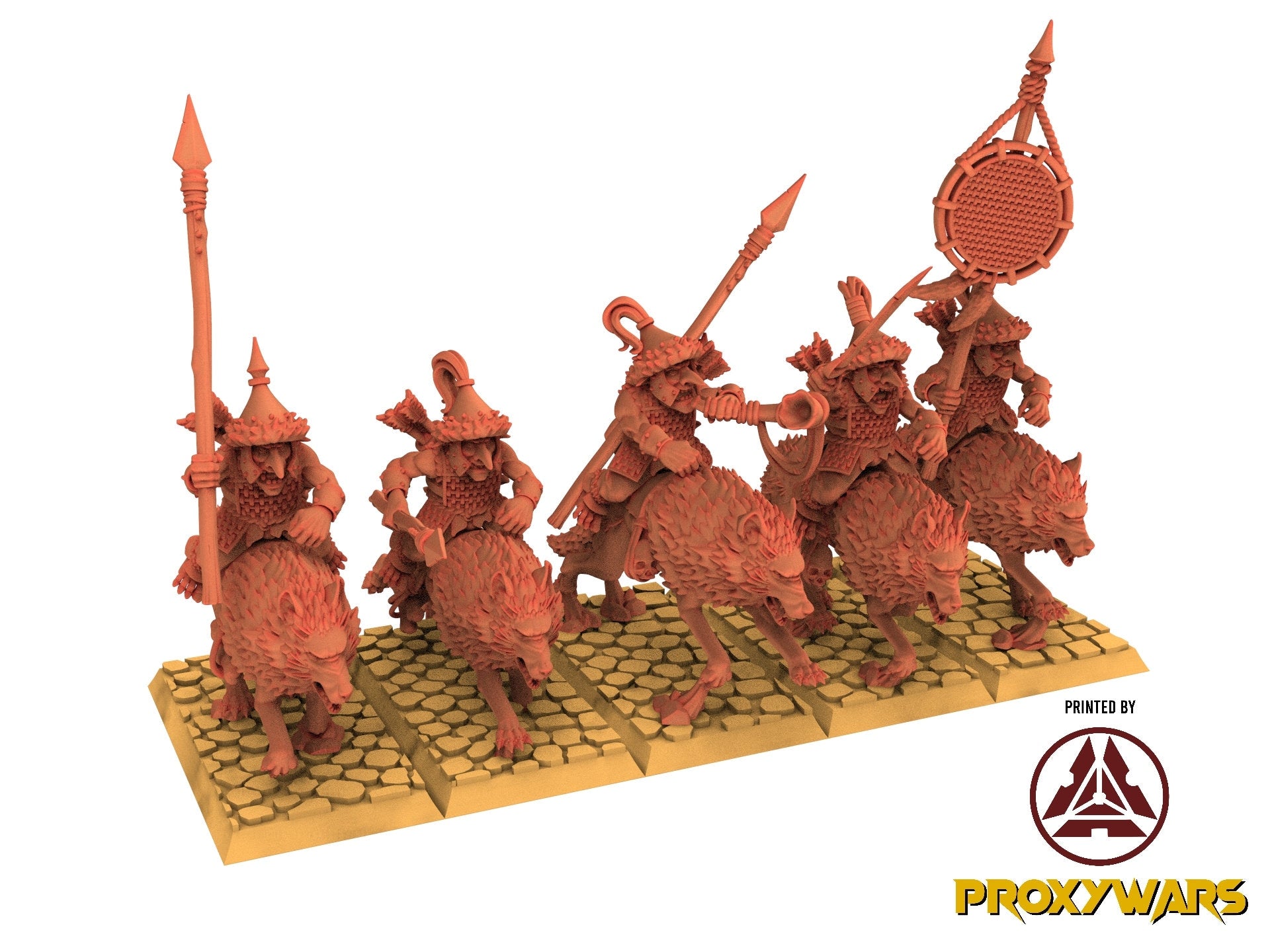 Orc & Goblin - Mounted Steppe Goblins - The Black horde, usable for Oldhammer, king of wars, 9th age