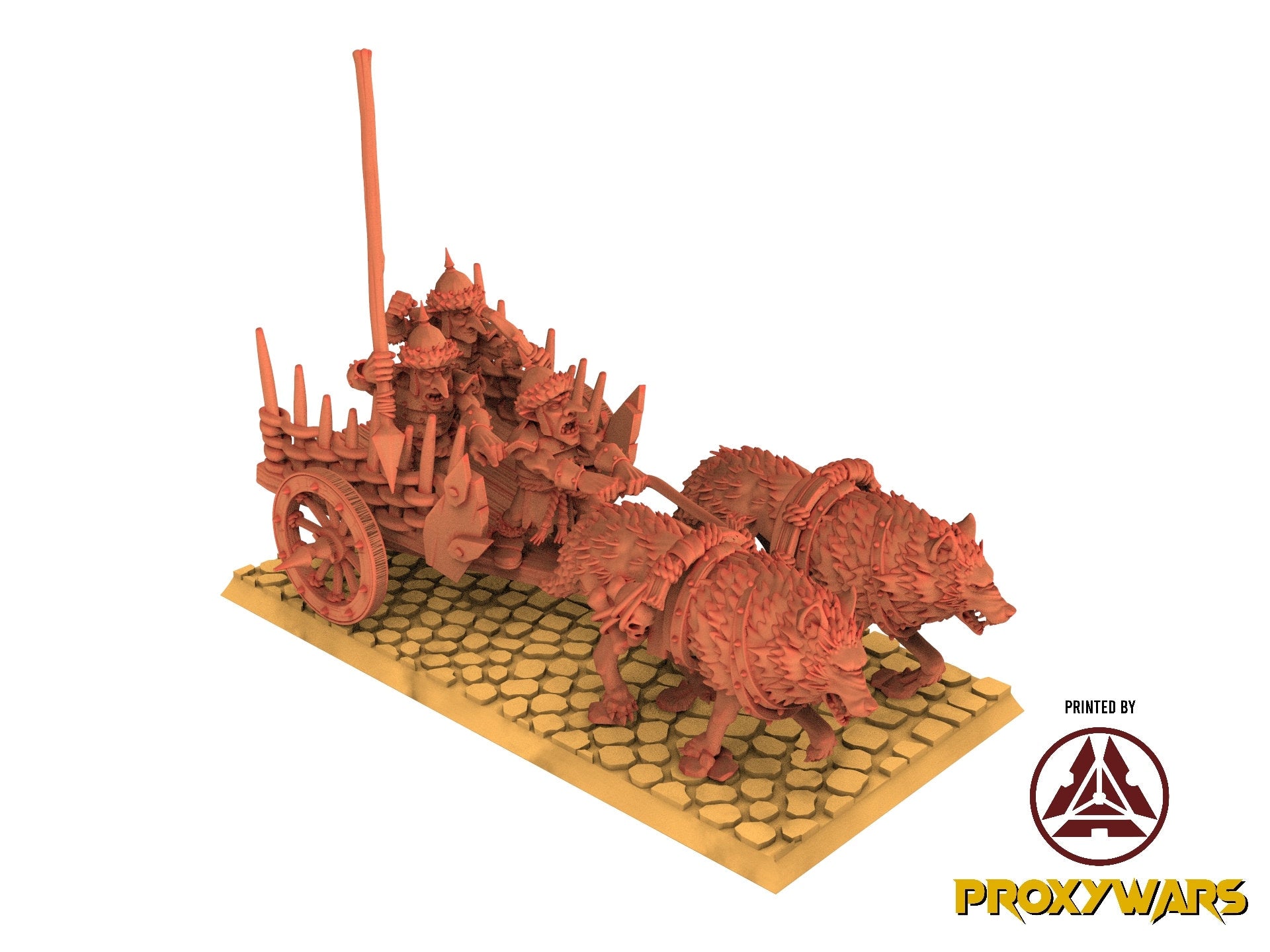 Orc & Goblin - Steppe Goblin Chariot - The Black horde, usable for Oldhammer, king of wars, 9th age