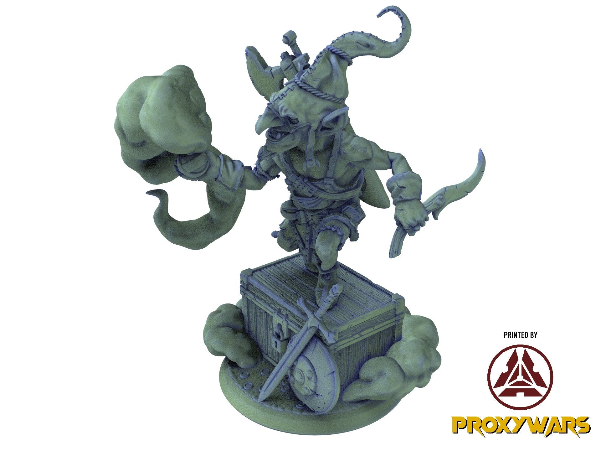 The tribal Gathering - Bust - Human Rich Merchant, fierce and proud warriors, Ennemy, Flesh of Gods, for Wargames, Dungeons & Dragons TTRPG