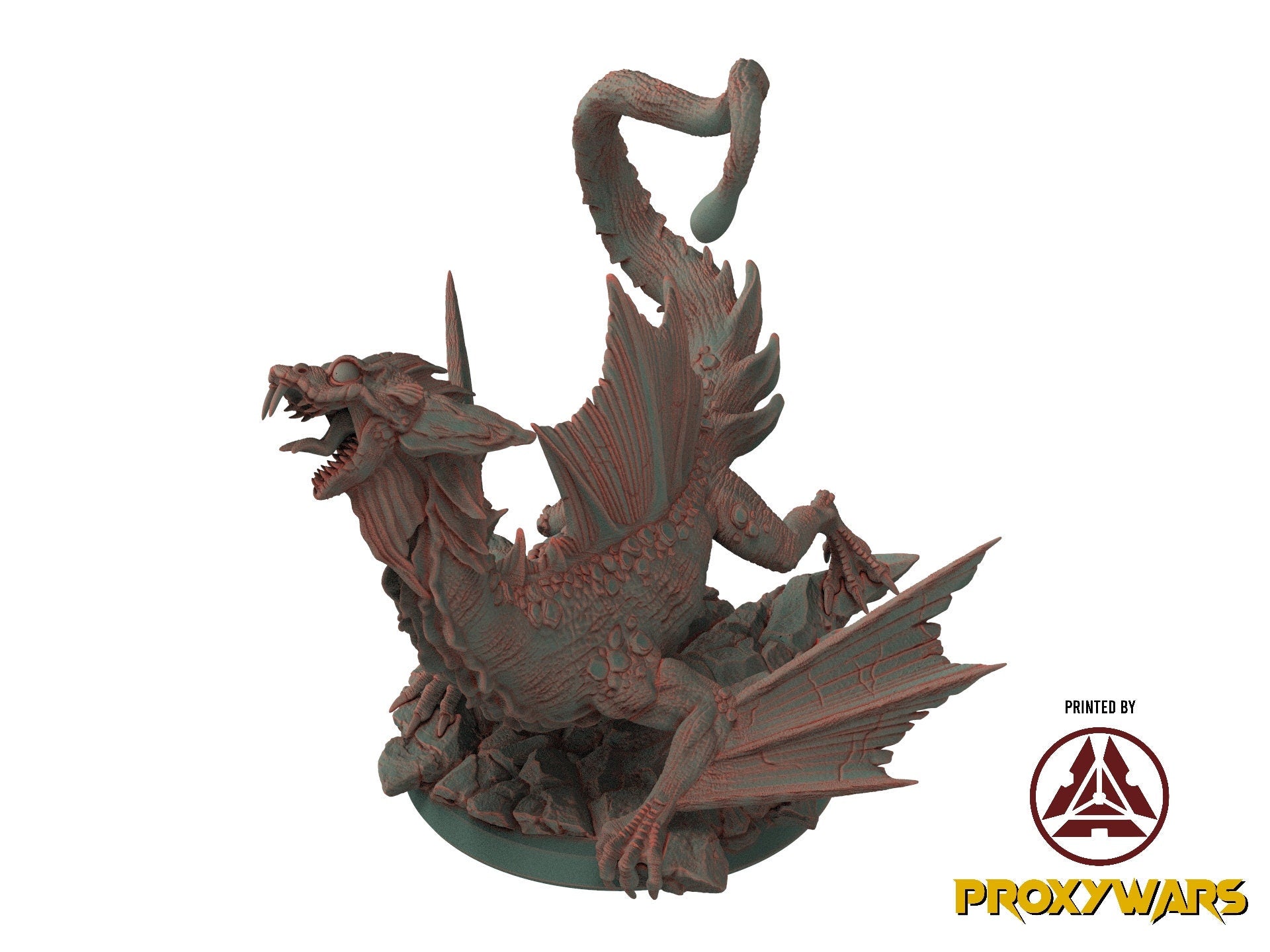 The Court Blood - Enemy - Deep Dragon (75 mm), chaos and carnage, Ennemy, Flesh of Gods, for Wargames, Dungeons & Dragons TTRPG