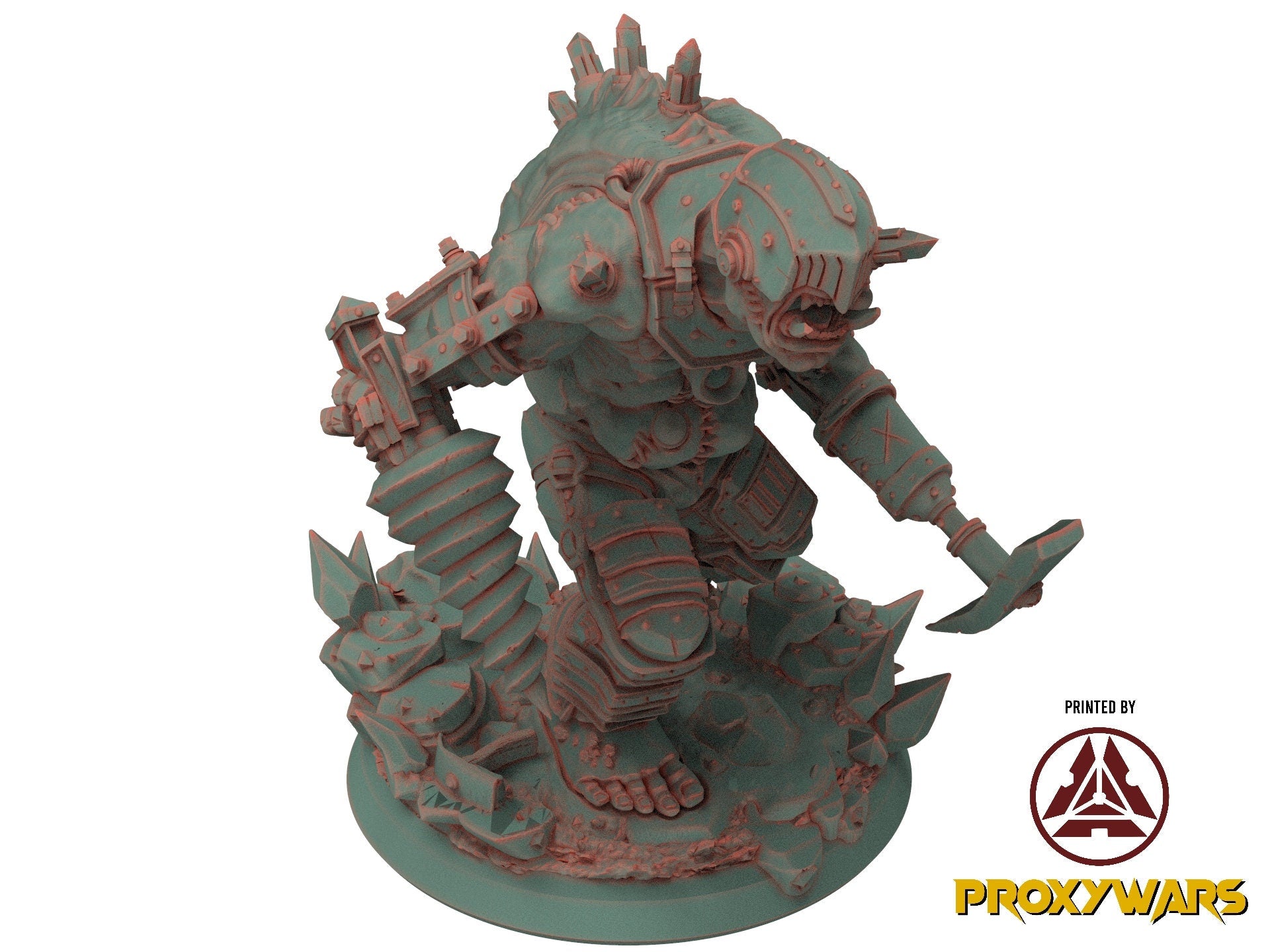 The Court Blood - Enemy - Troll Miner (75 mm), chaos and carnage, Ennemy, Flesh of Gods, for Wargames, Dungeons & Dragons TTRPG