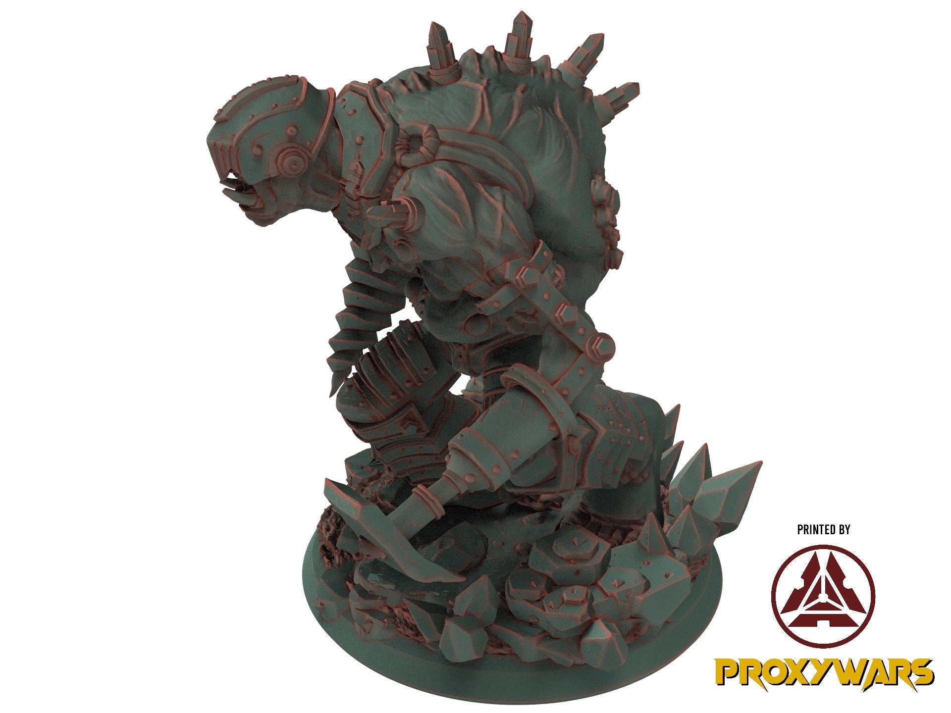 The Court Blood - Enemy - Troll Miner (75 mm), chaos and carnage, Ennemy, Flesh of Gods, for Wargames, Dungeons & Dragons TTRPG